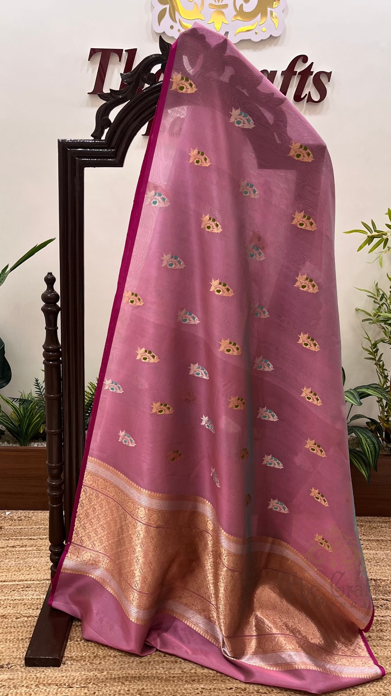 Pure Kora Silk Handloom Banarasi Saree