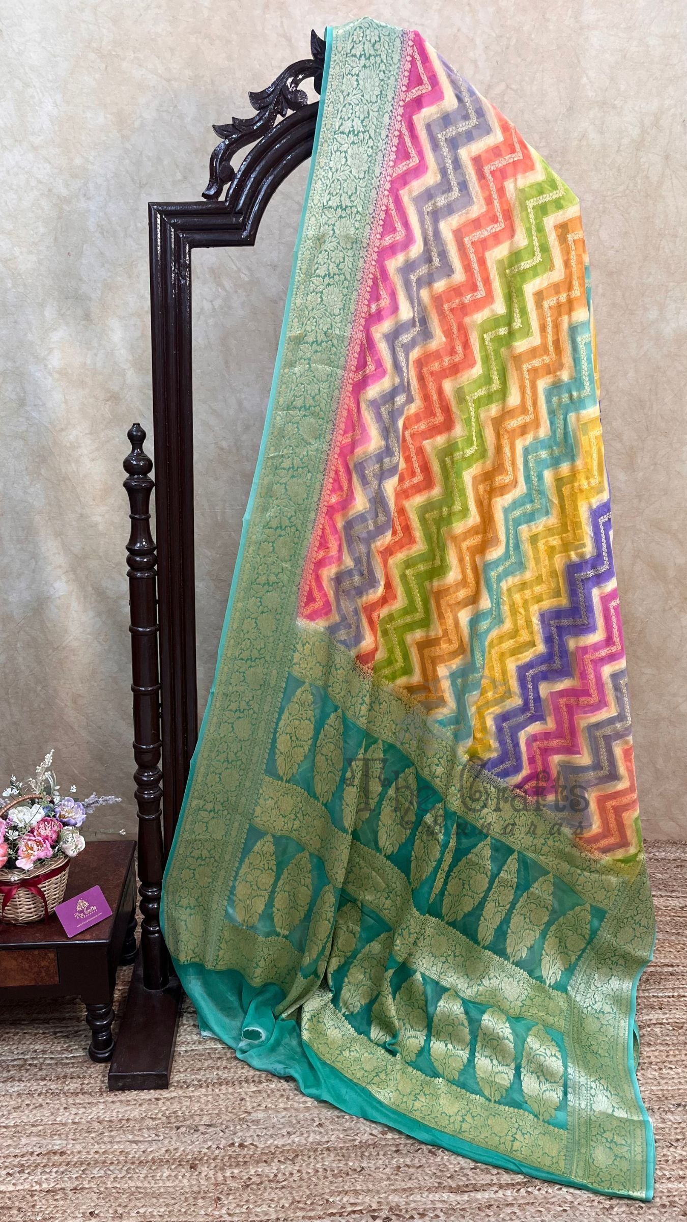 Pure Khaddi Chiffon Banarasi Saree