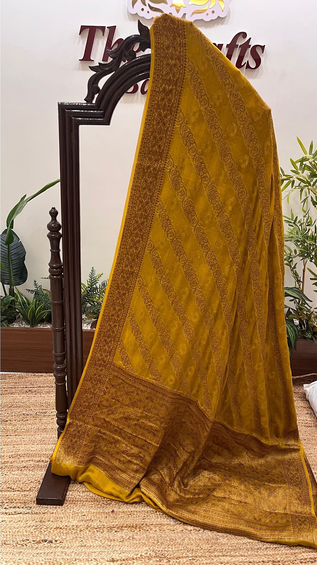 Pure Khaddi Chiffon Banarasi Saree