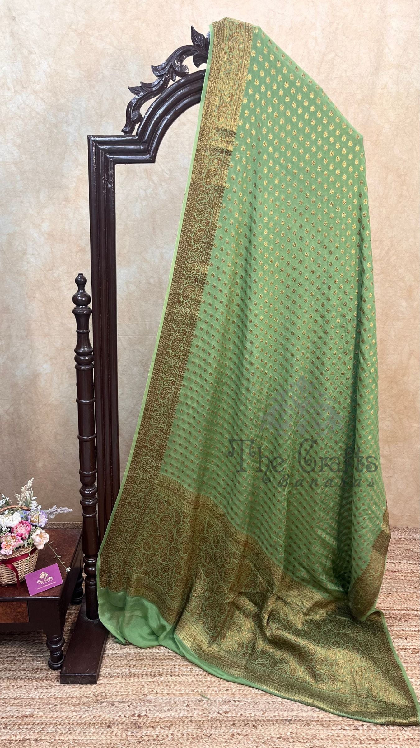 Pure Khaddi Chiffon Banarasi Saree
