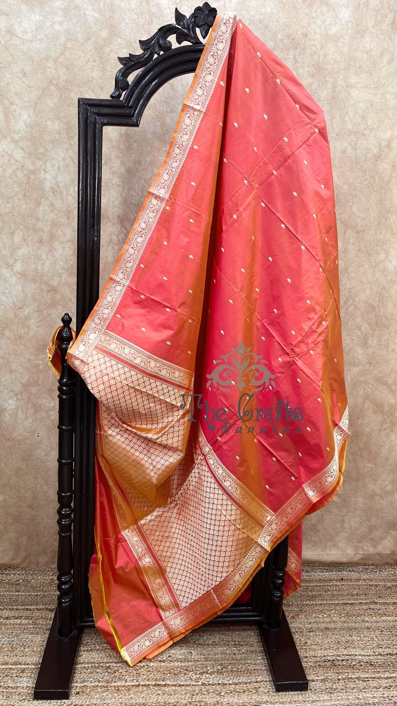 Pure Katan Silk Handloom Banarasi Saree - Chunri Buti