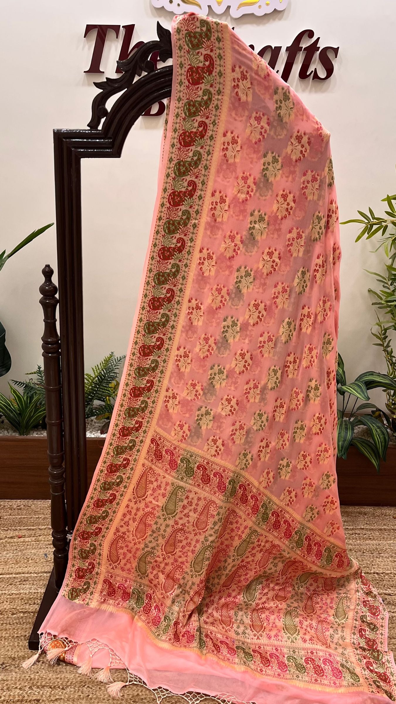 Pure Khaddi Chiffon Banarasi Saree