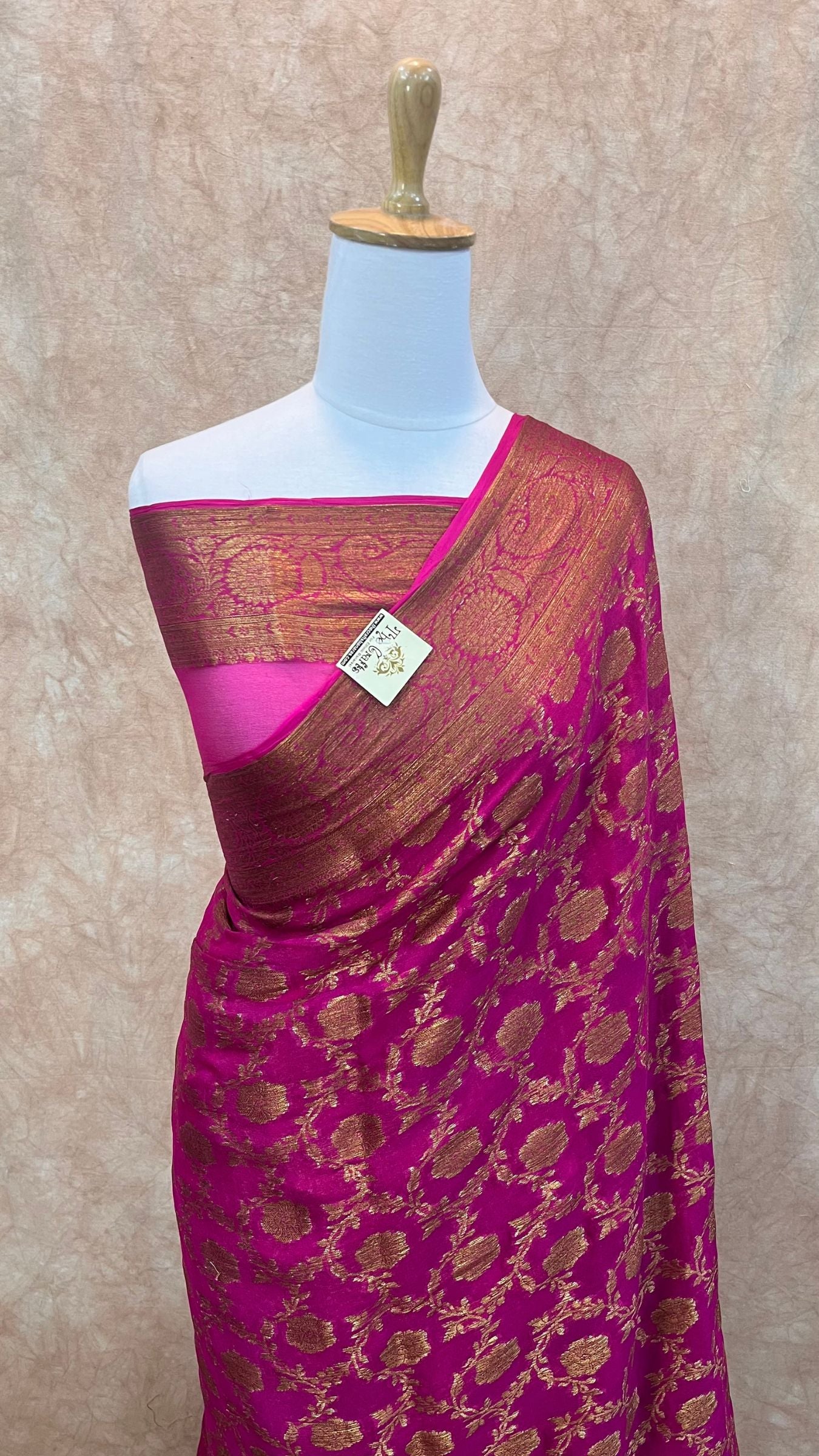 Pure Khaddi Chiffon Banarasi Saree