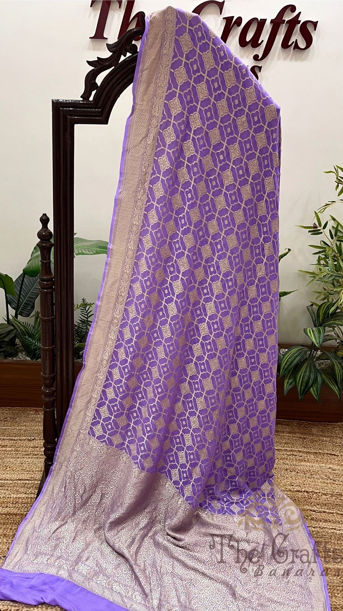 Khaddi Georgette Handloom Banarasi Saree