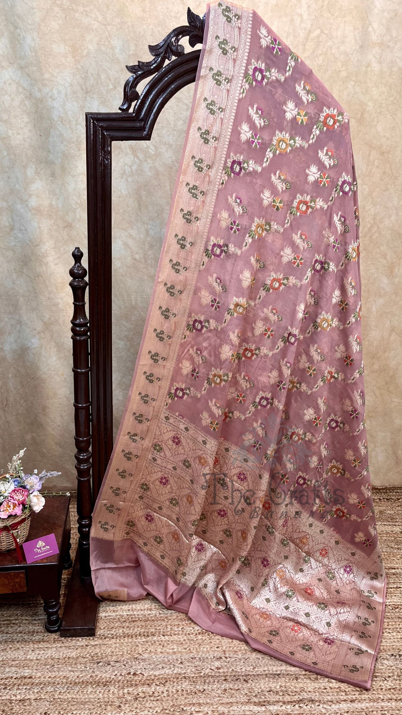 Pure Khaddi Chiffon Banarasi Saree