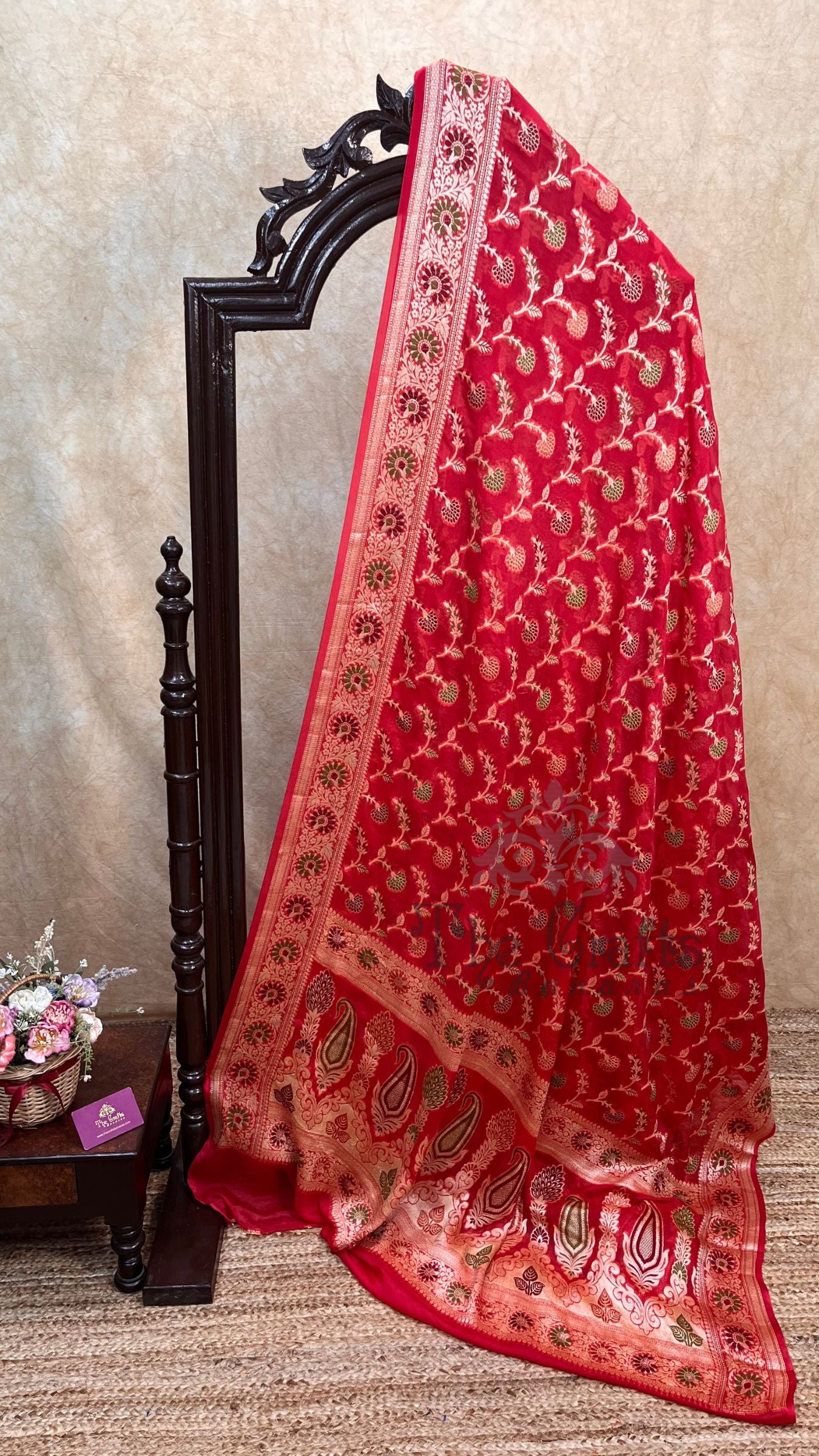 Pure Khaddi Chiffon Banarasi Saree