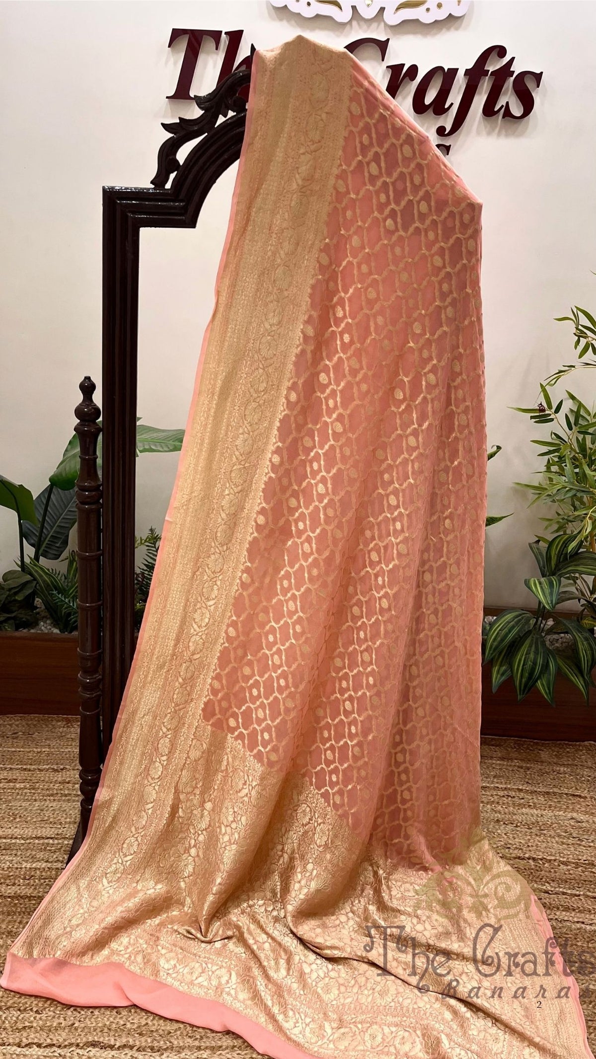 Khaddi Georgette Handloom Banarasi Saree