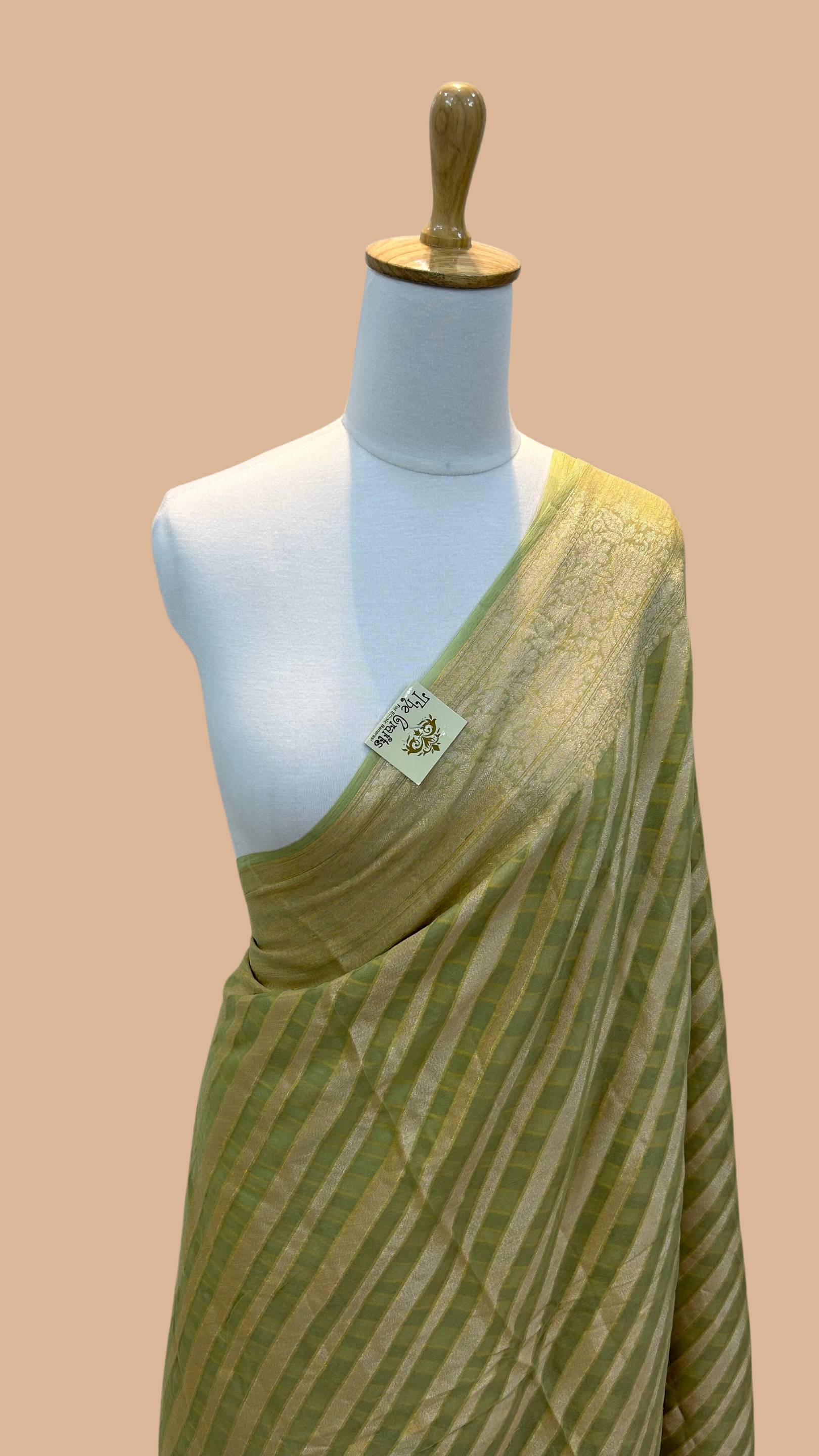 Pure Khaddi Chiffon Banarasi Saree