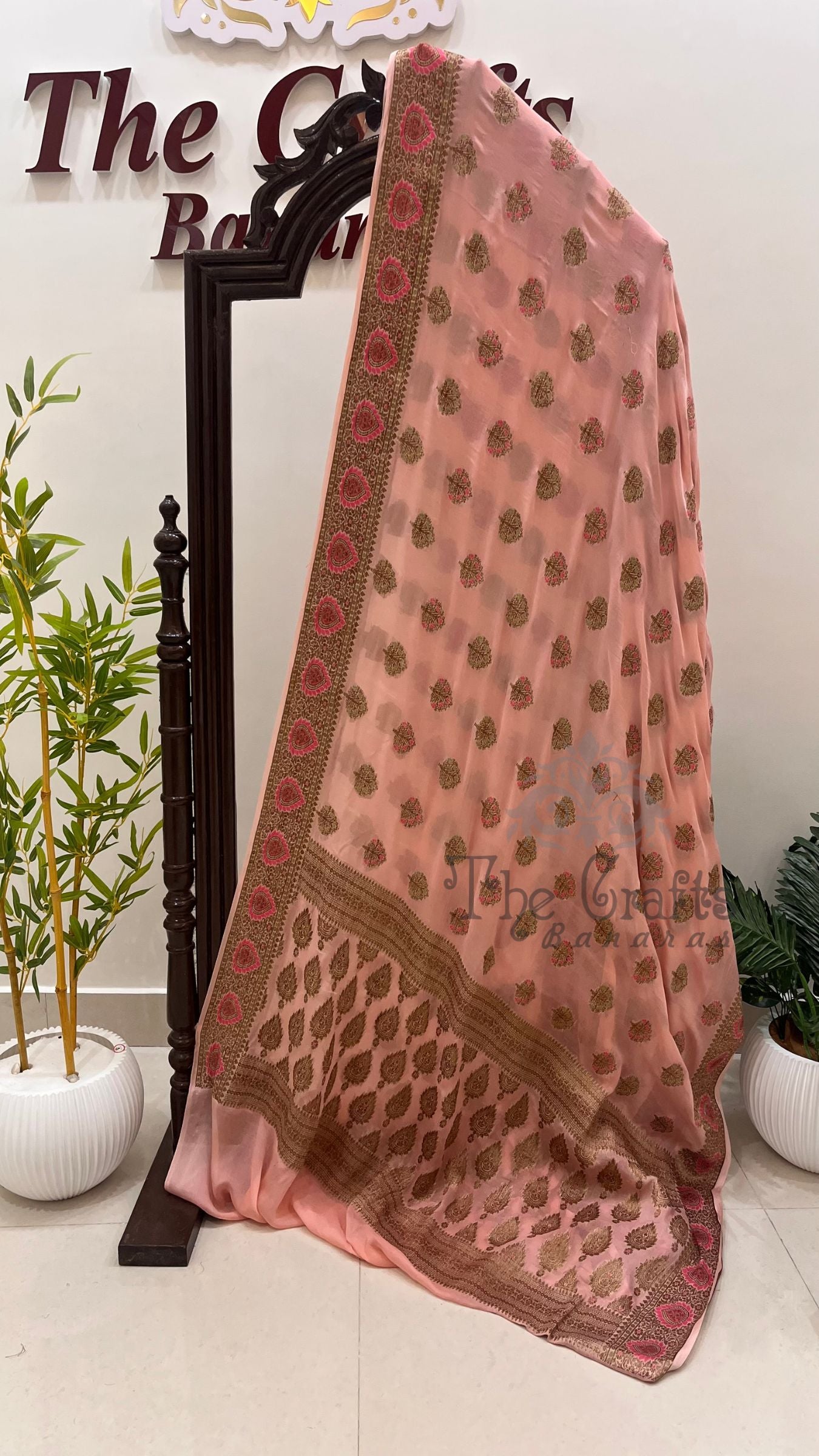 Pure Khaddi Chiffon Banarasi Saree