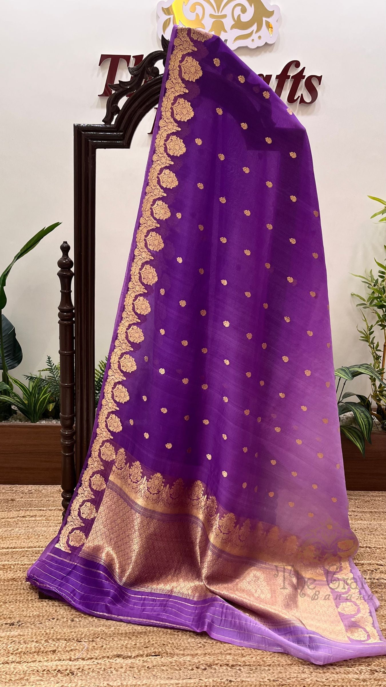 Pure Kora Silk Handloom Banarasi Saree