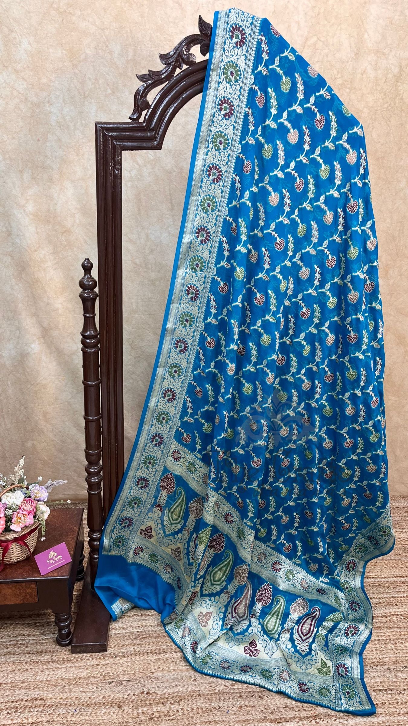 Pure Khaddi Chiffon Banarasi Saree
