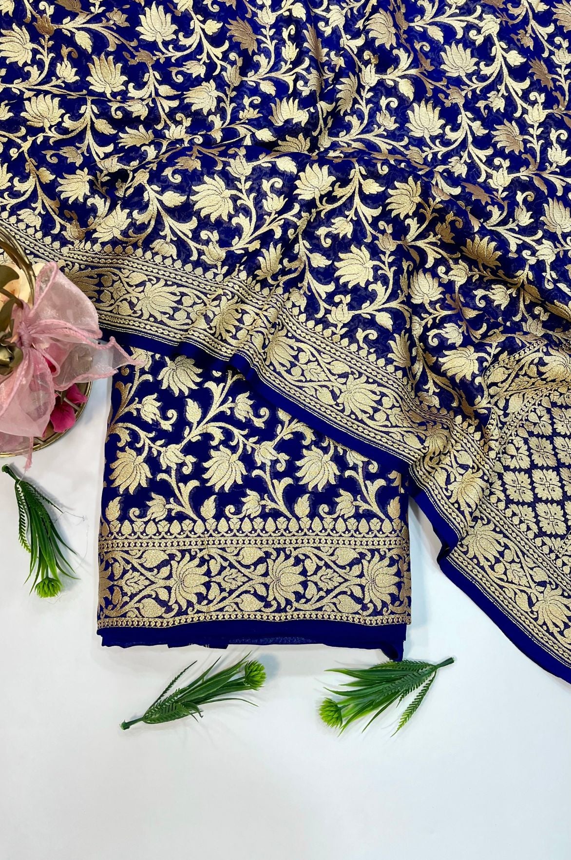 Khaddi Georgette Banarasi Dress Material