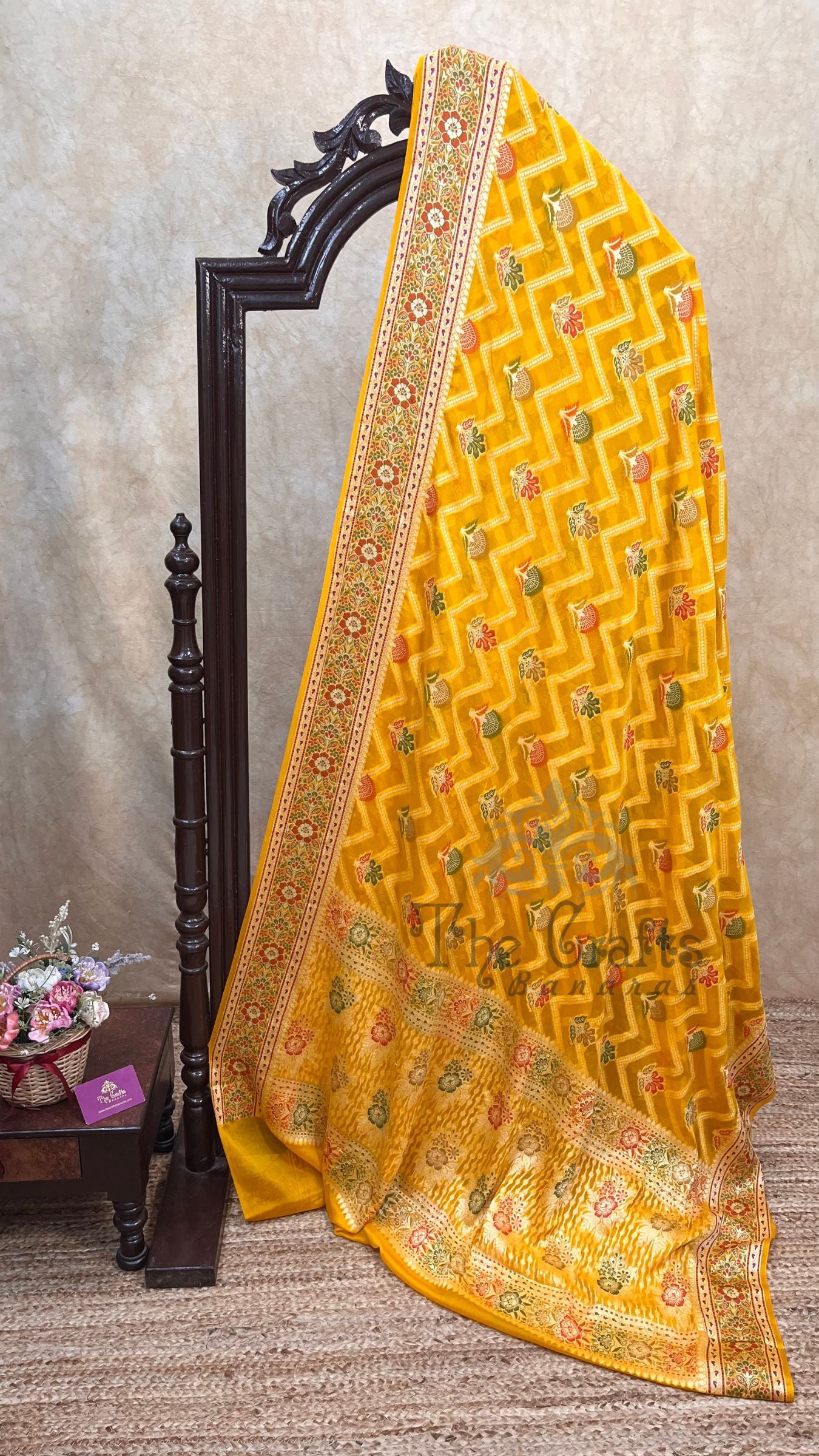 Pure Khaddi Chiffon Banarasi Saree