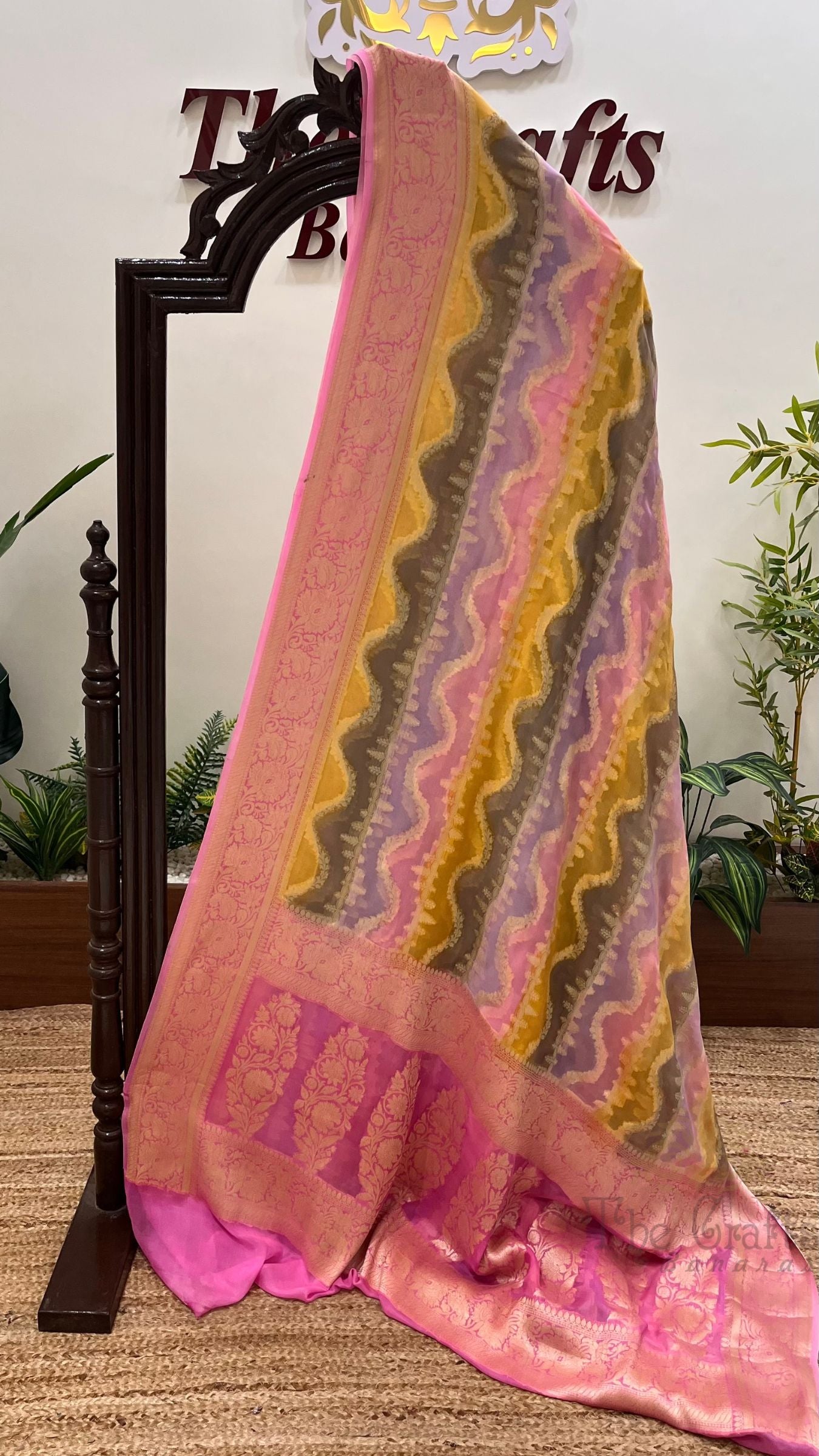 Pure Khaddi Chiffon Banarasi Saree