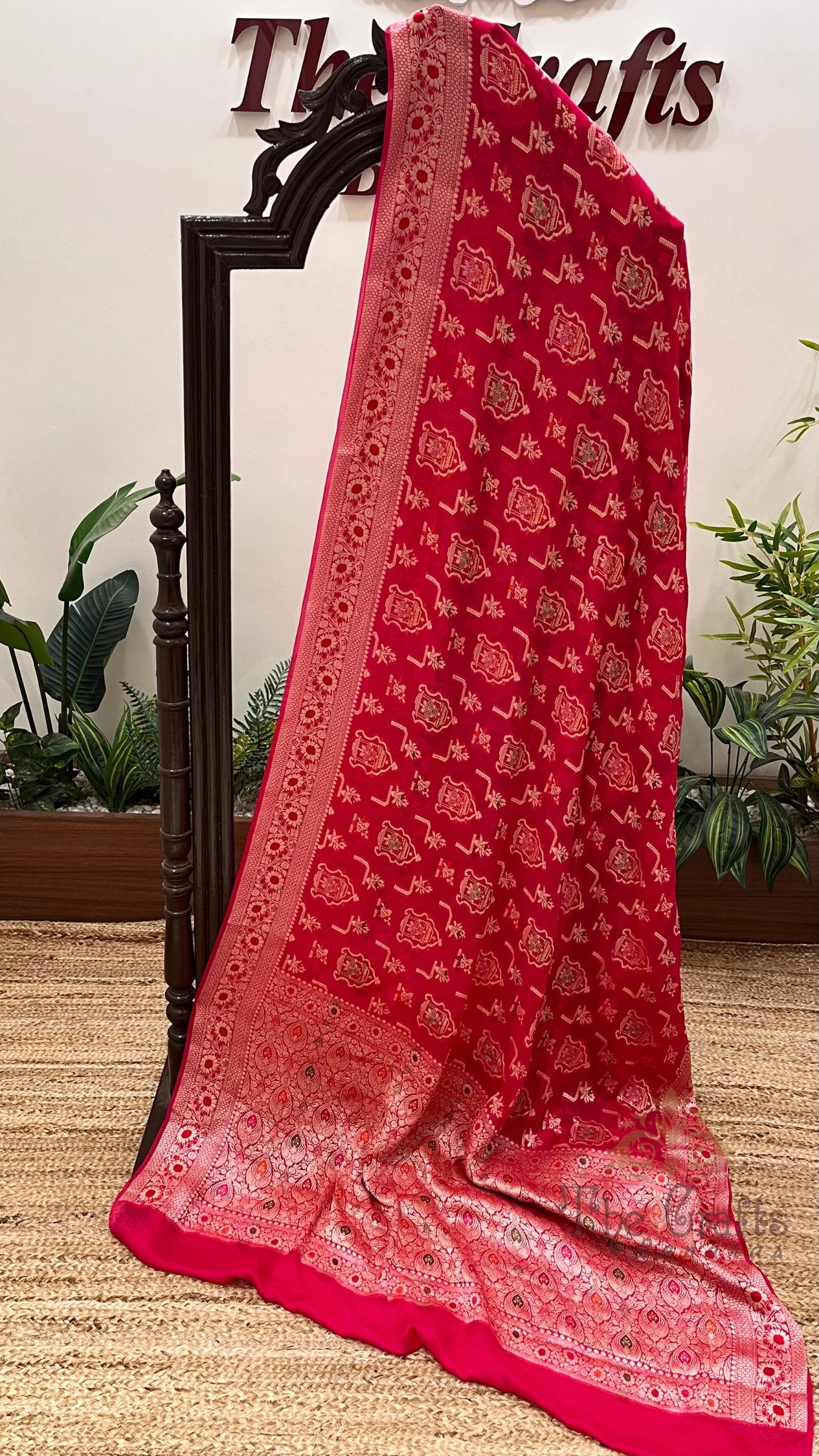 Pure Khaddi Chiffon Banarasi Saree