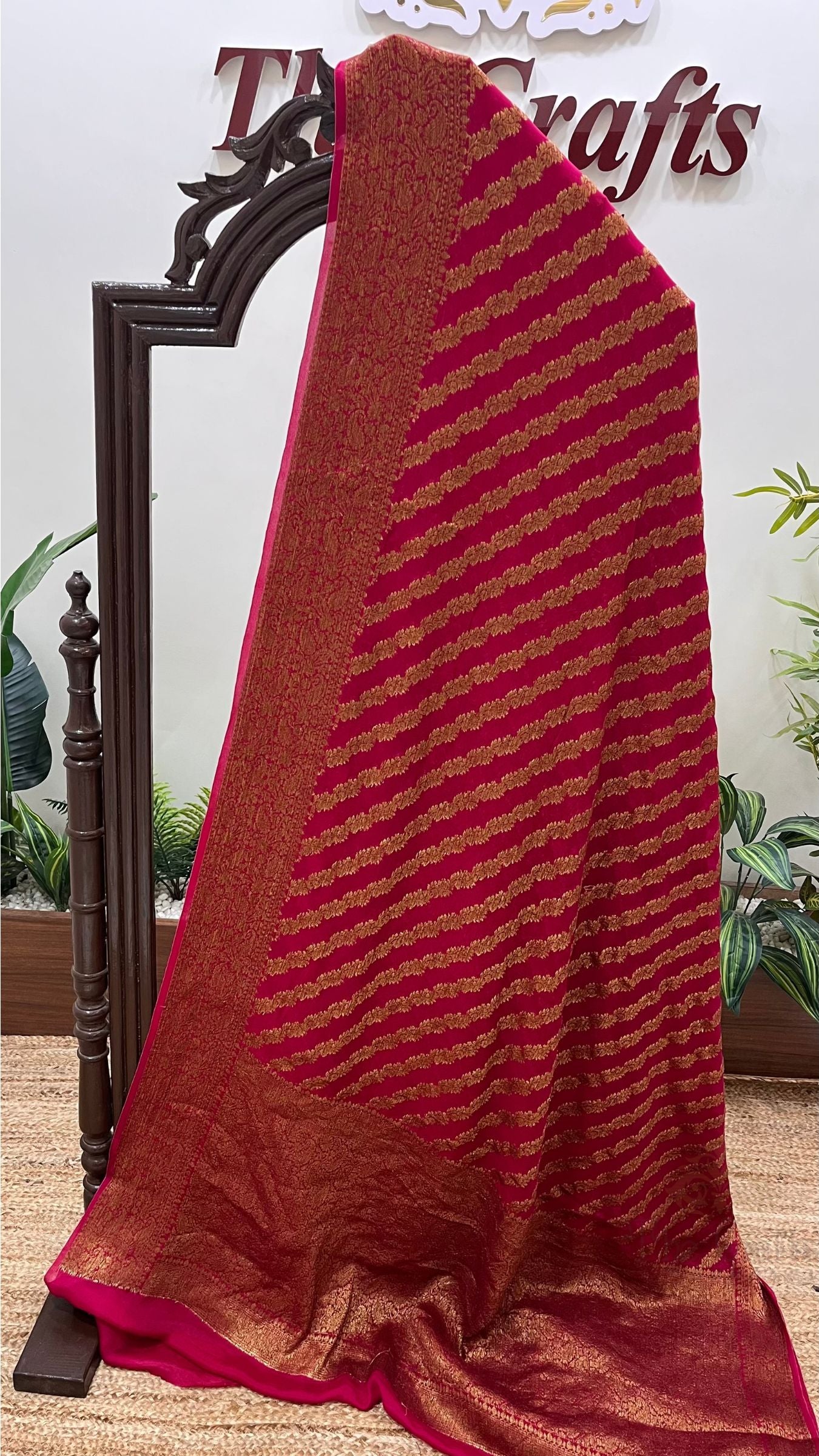 Pure Khaddi Chiffon Banarasi Saree