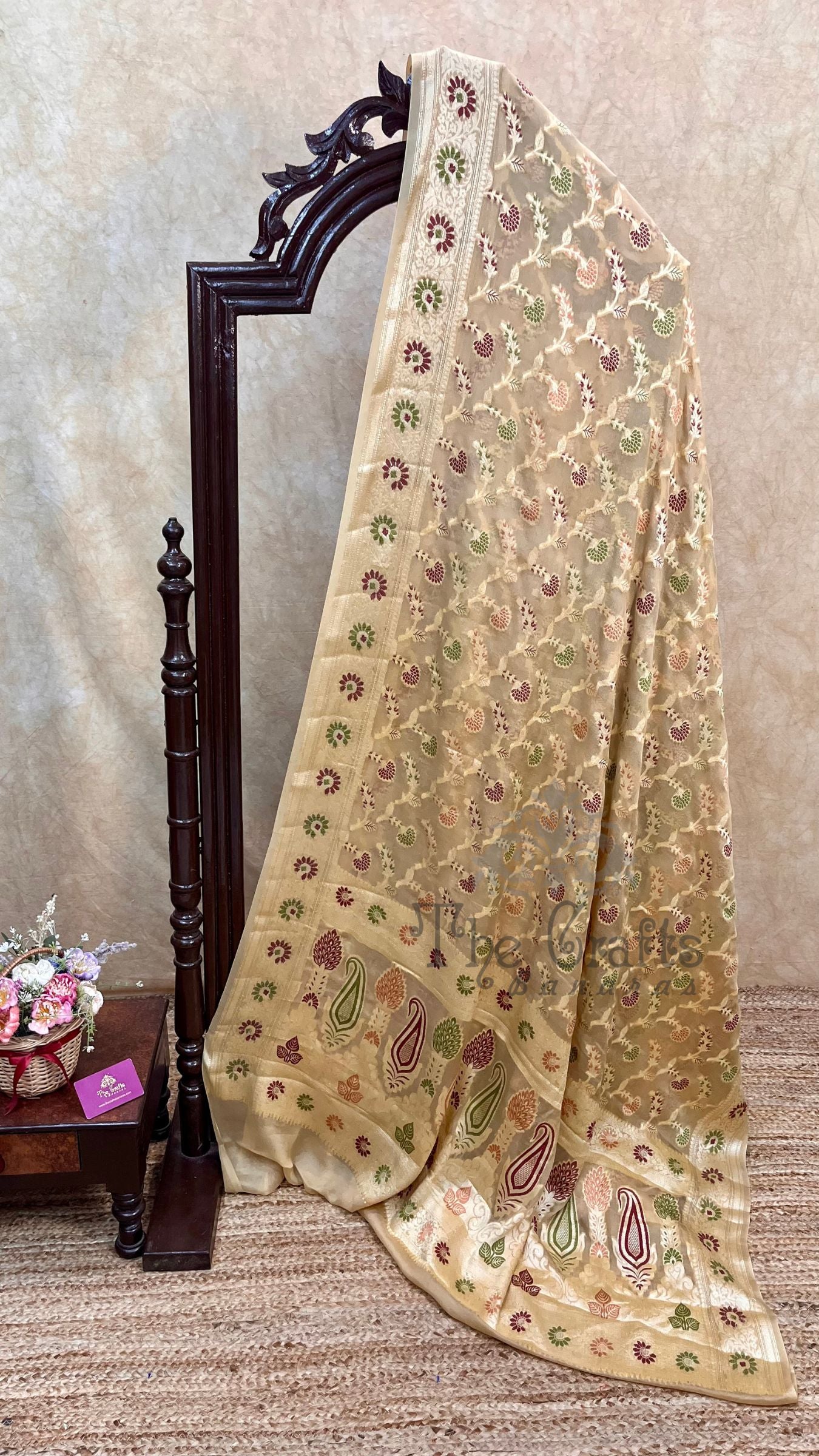 Pure Khaddi Chiffon Banarasi Saree