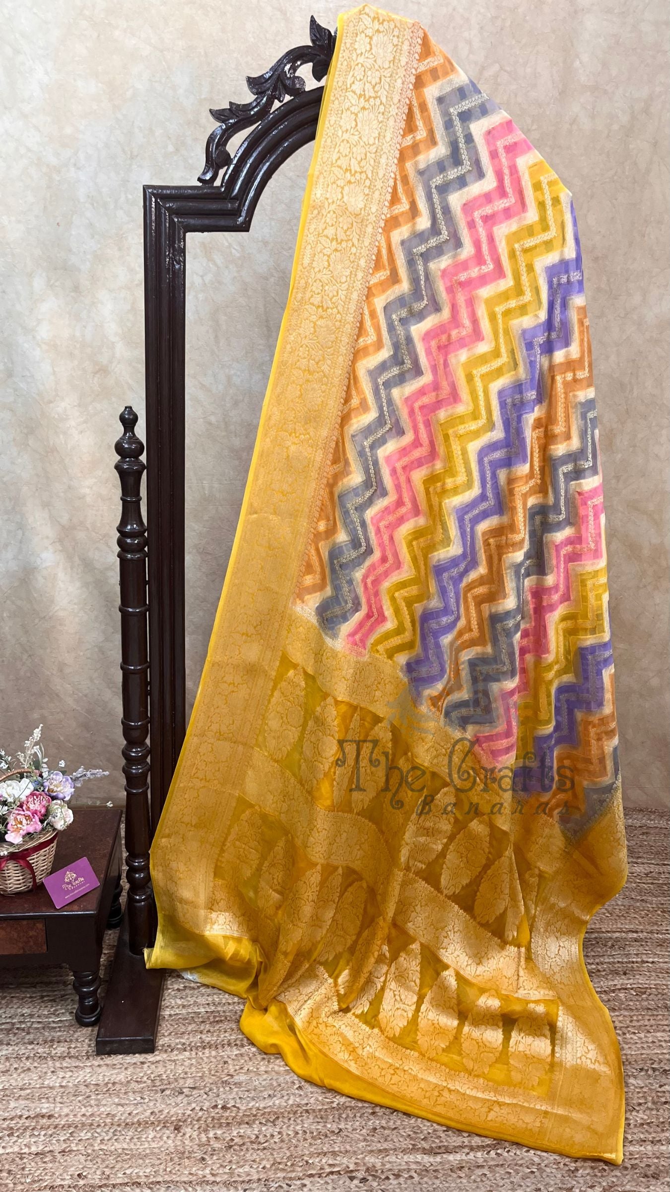 Pure Khaddi Chiffon Banarasi Saree