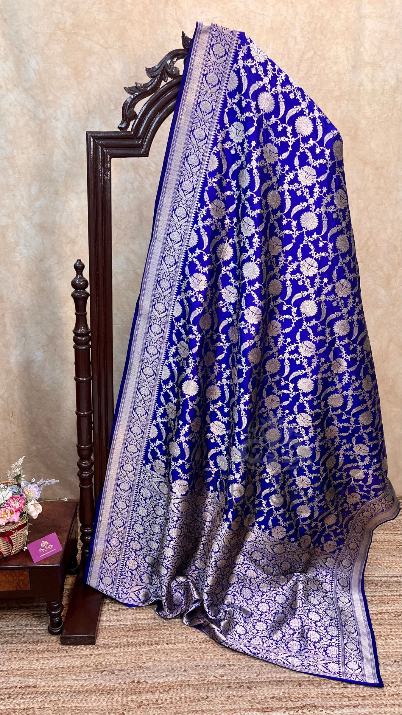 Pure Katan Silk Handloom Banarasi Saree - Jaal work