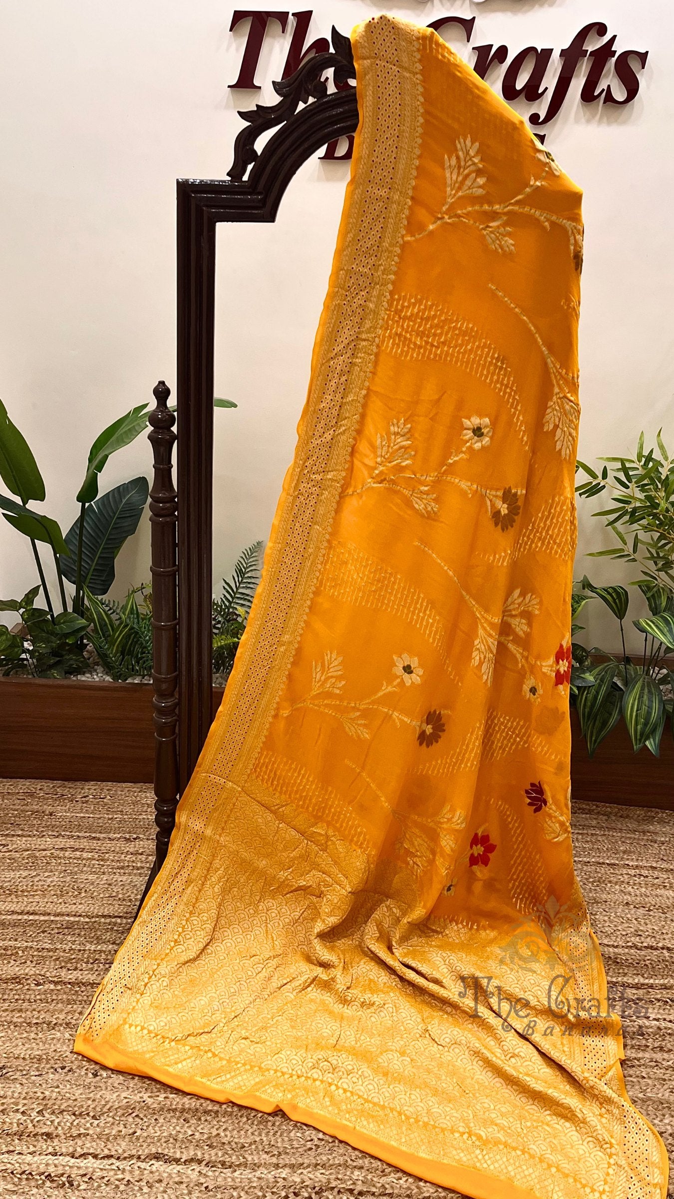 Pure Khaddi Chiffon Banarasi Saree
