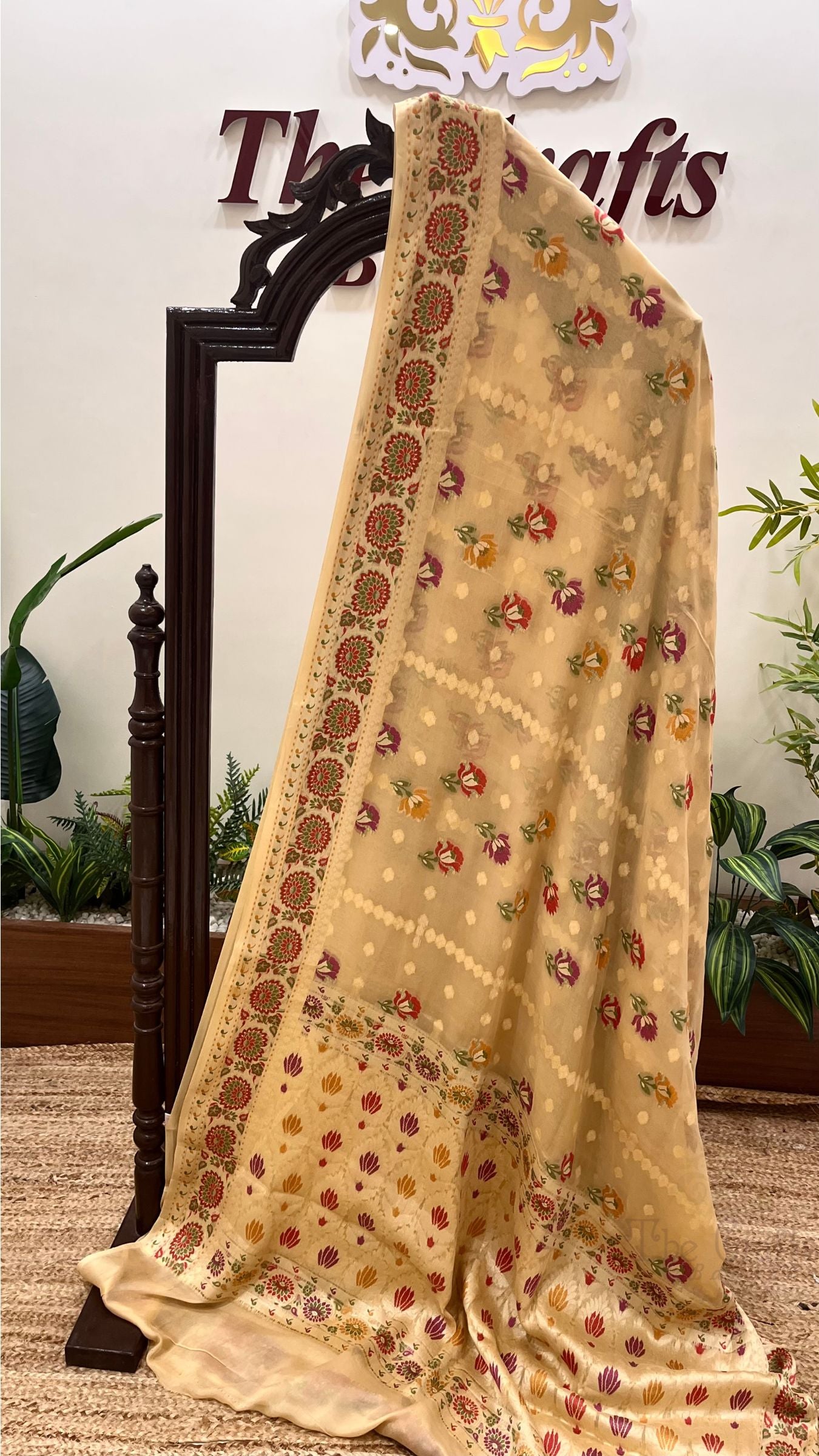 Pure Khaddi Chiffon Banarasi Saree