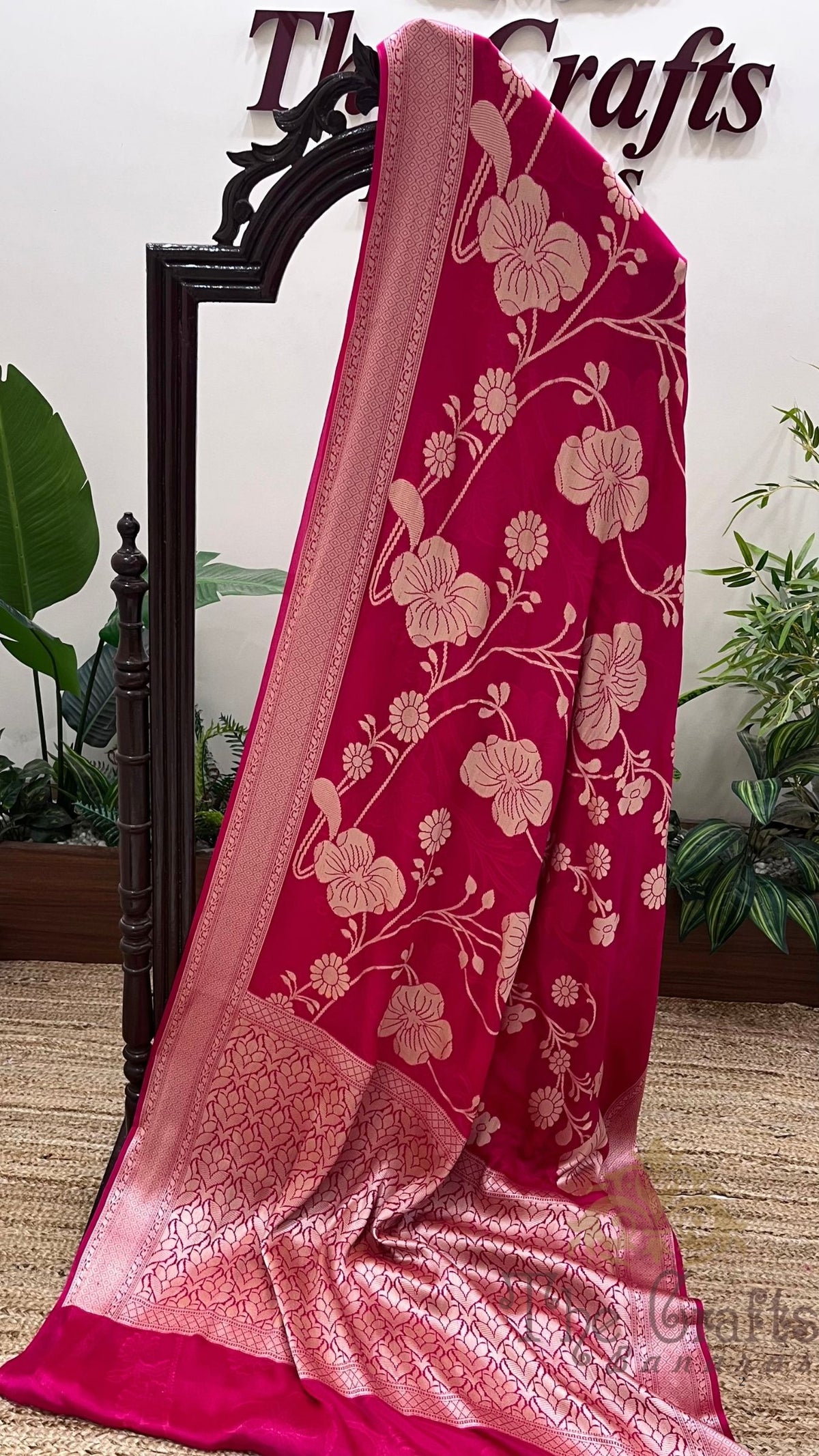 Pure Khaddi Chiffon Banarasi Saree