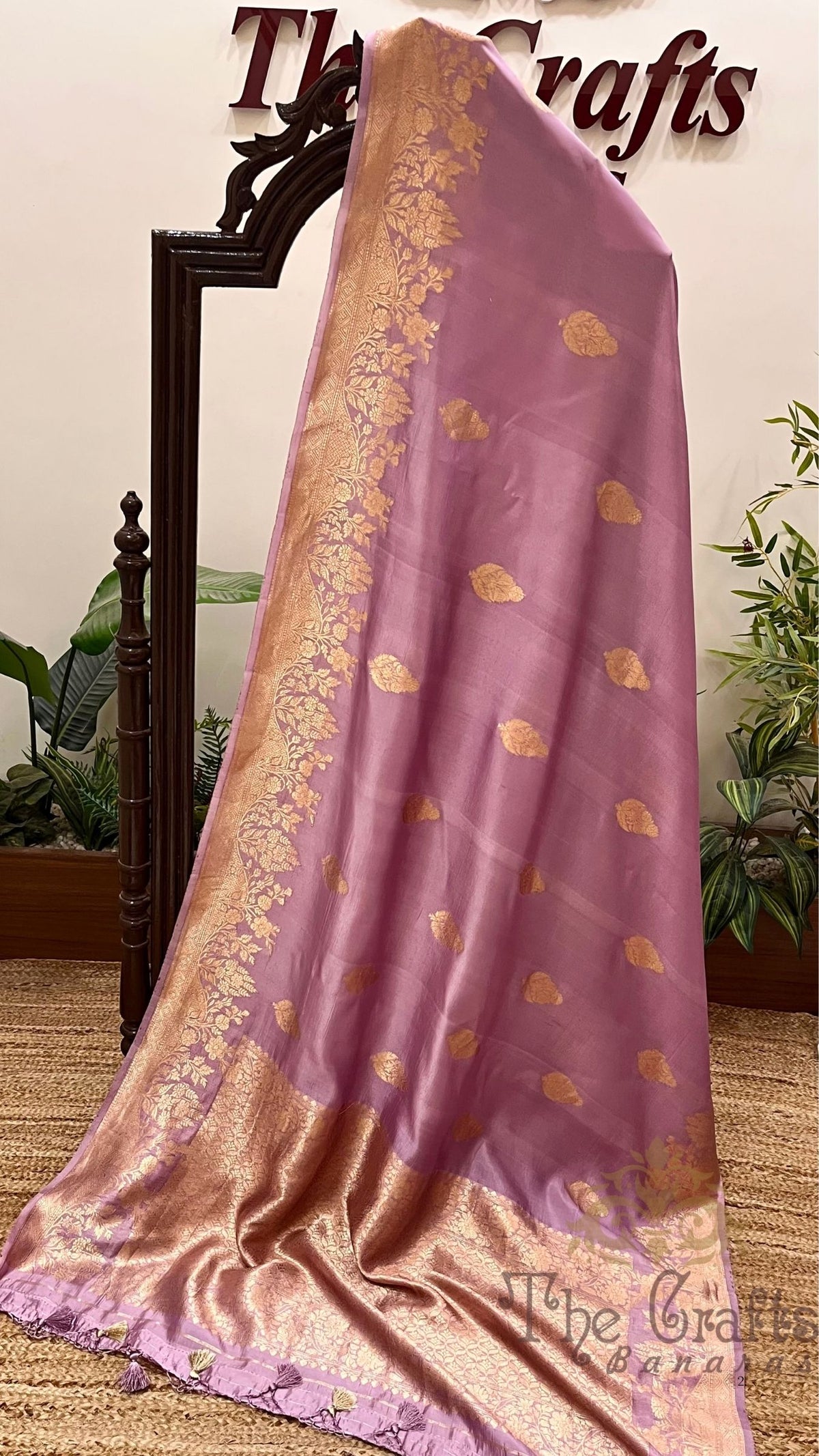 Pure  Mango Silk Handloom Banarasi Saree