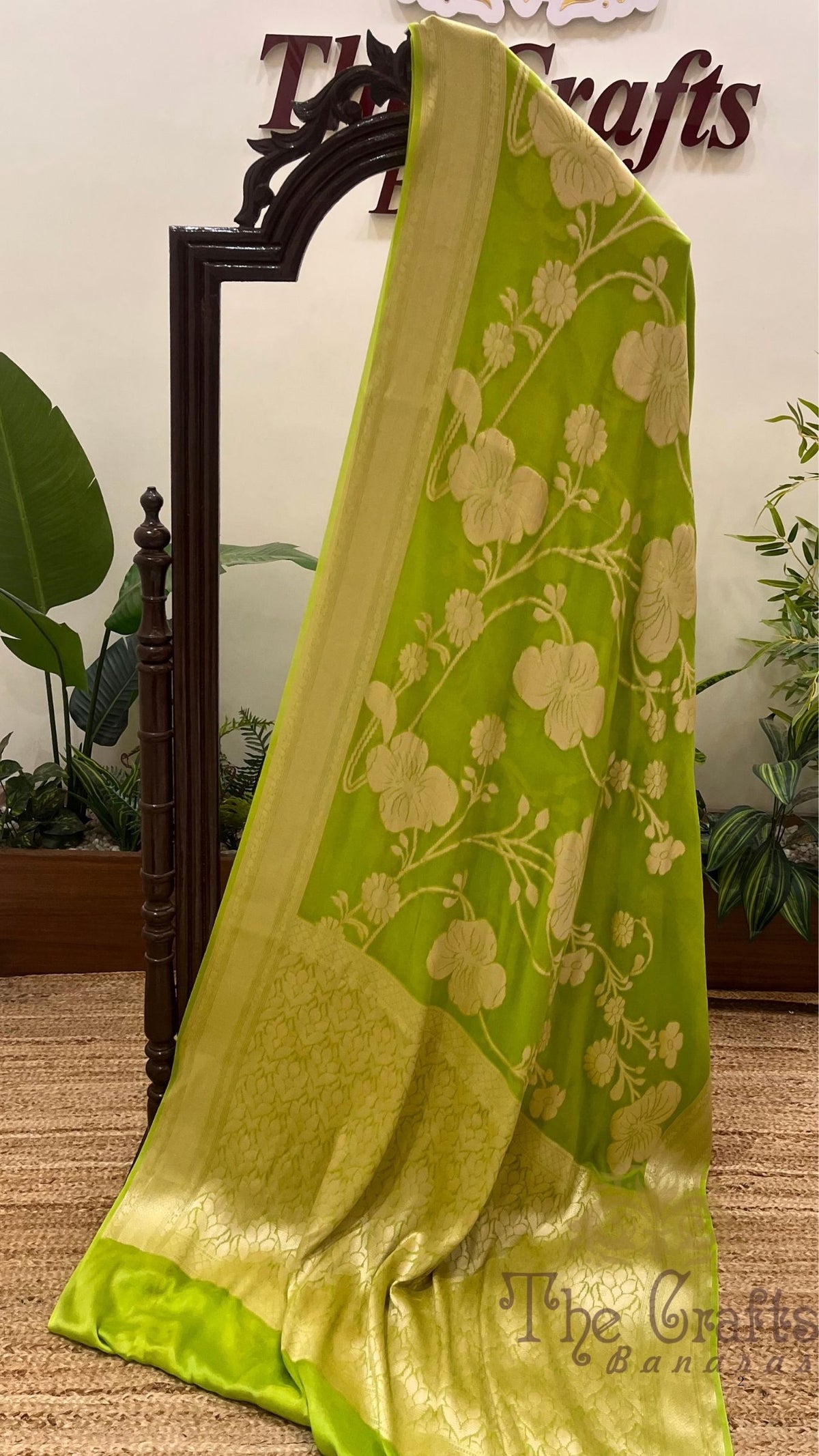 Pure Khaddi Chiffon Banarasi Saree