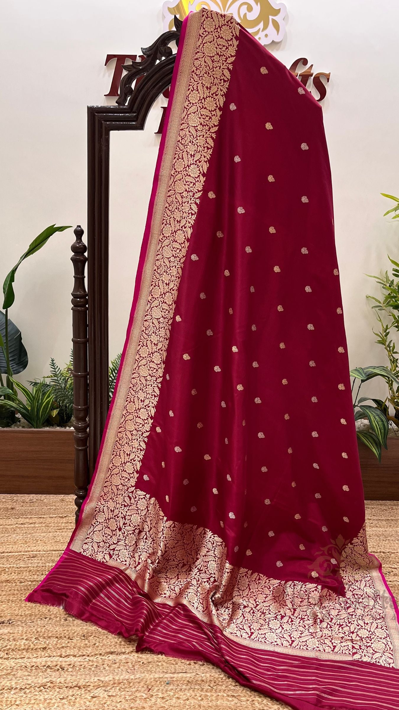 Pure Katan Silk Handloom Banarasi Saree - with Sona Rupa kadhua motifs