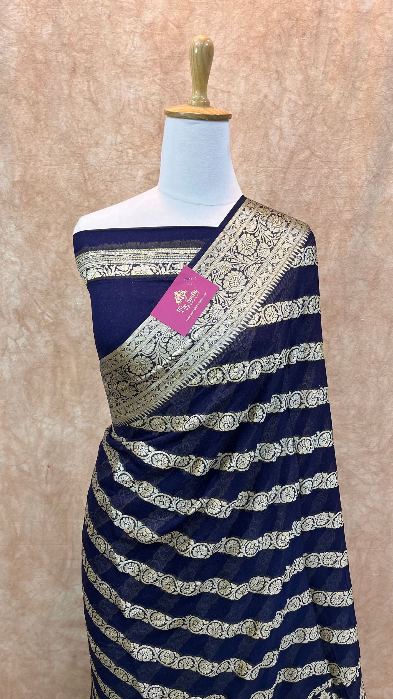 Pure Khaddi Chiffon Banarasi Saree