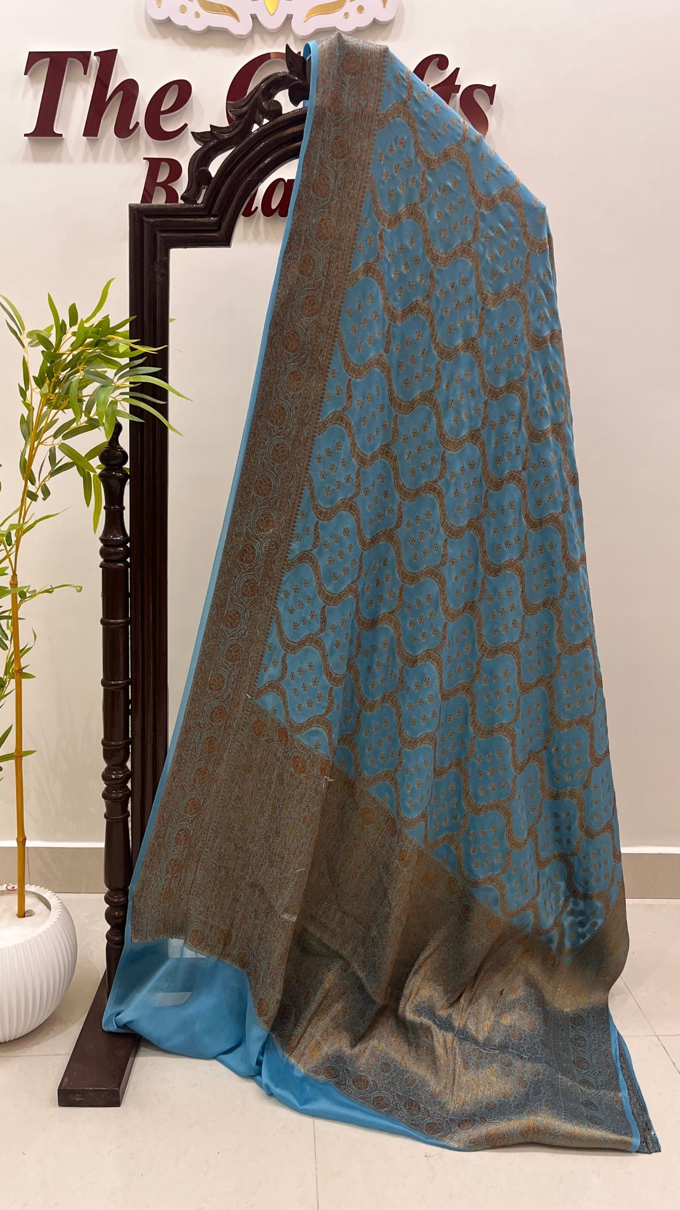 Pure Khaddi Chiffon Banarasi Saree