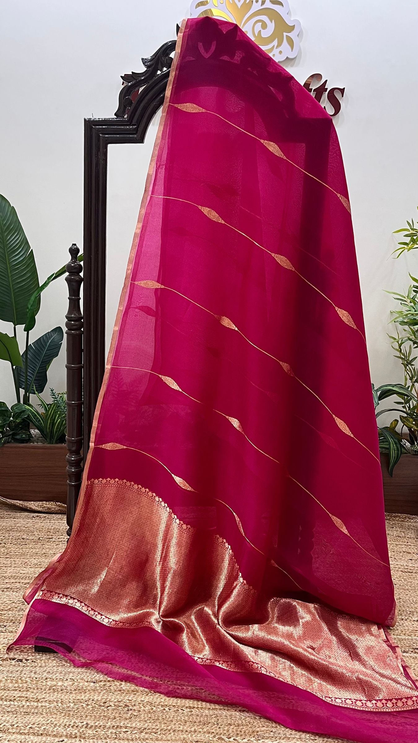 Pure Kora Silk Handloom Banarasi Saree