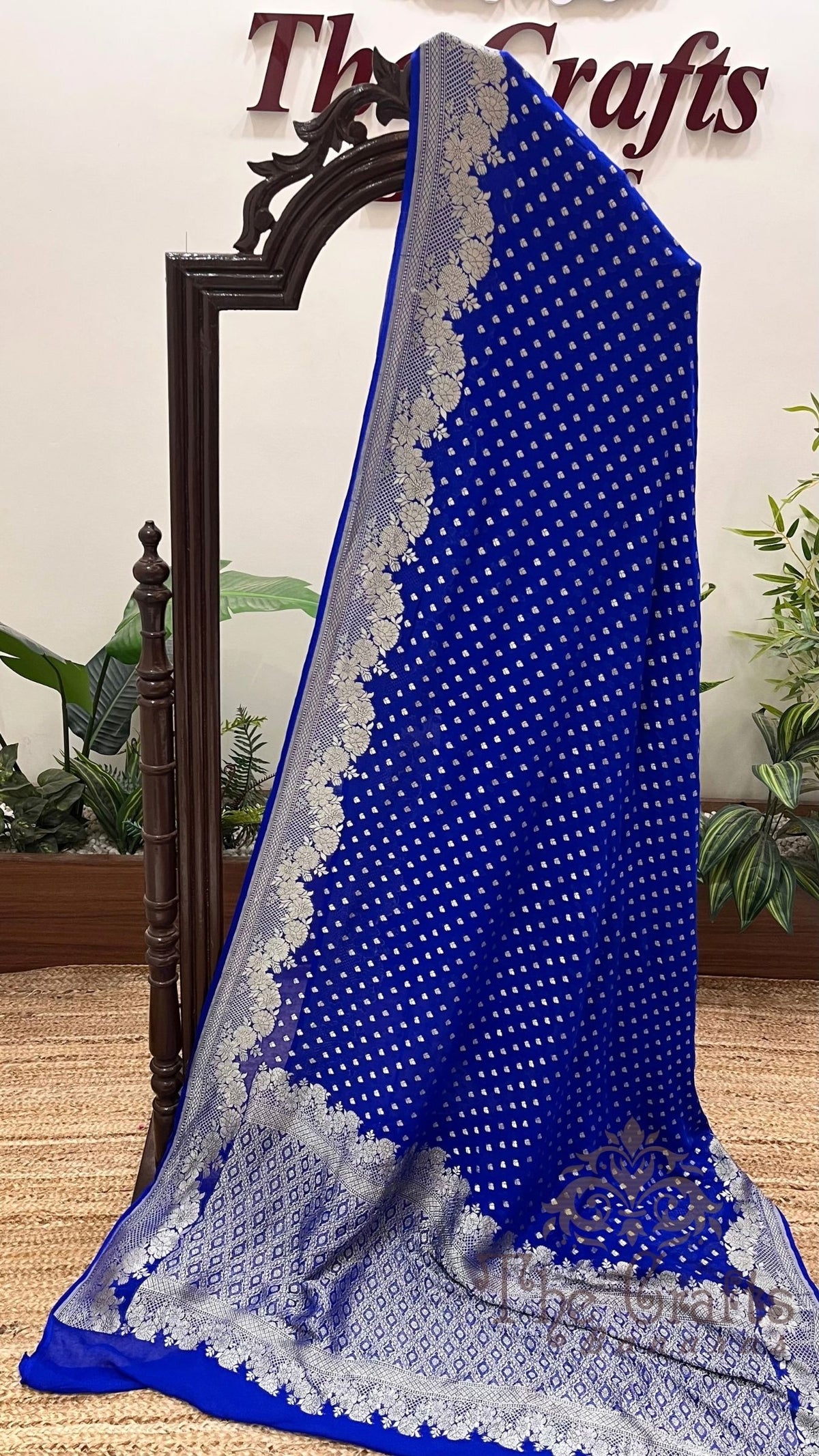 Khaddi Georgette Handloom Banarasi Saree