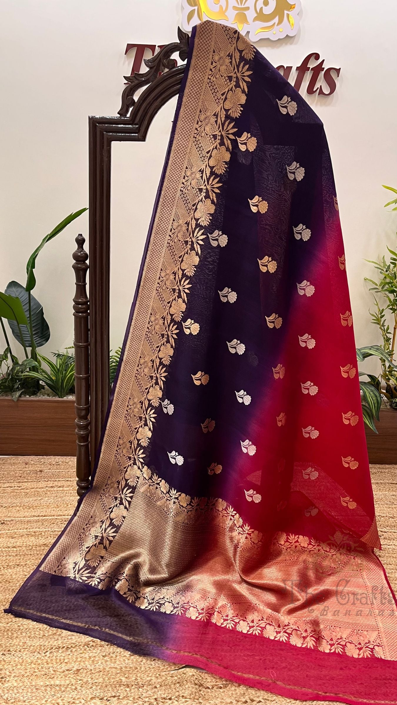 Pure Kora Silk Handloom Banarasi Saree
