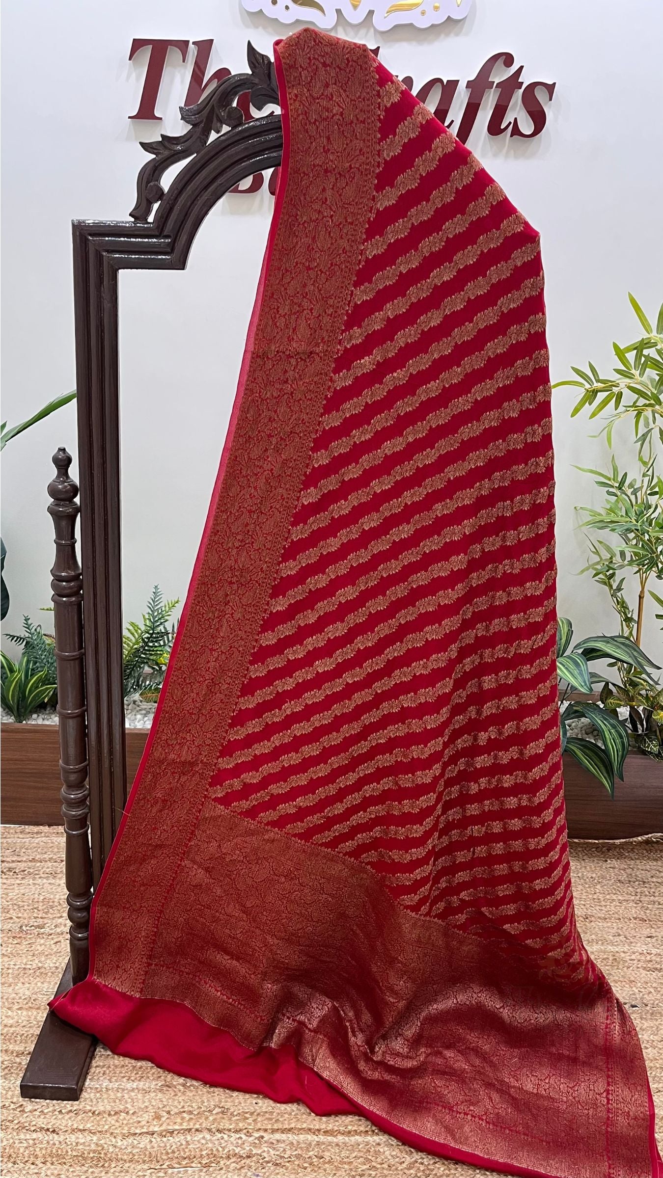 Pure Khaddi Chiffon Banarasi Saree