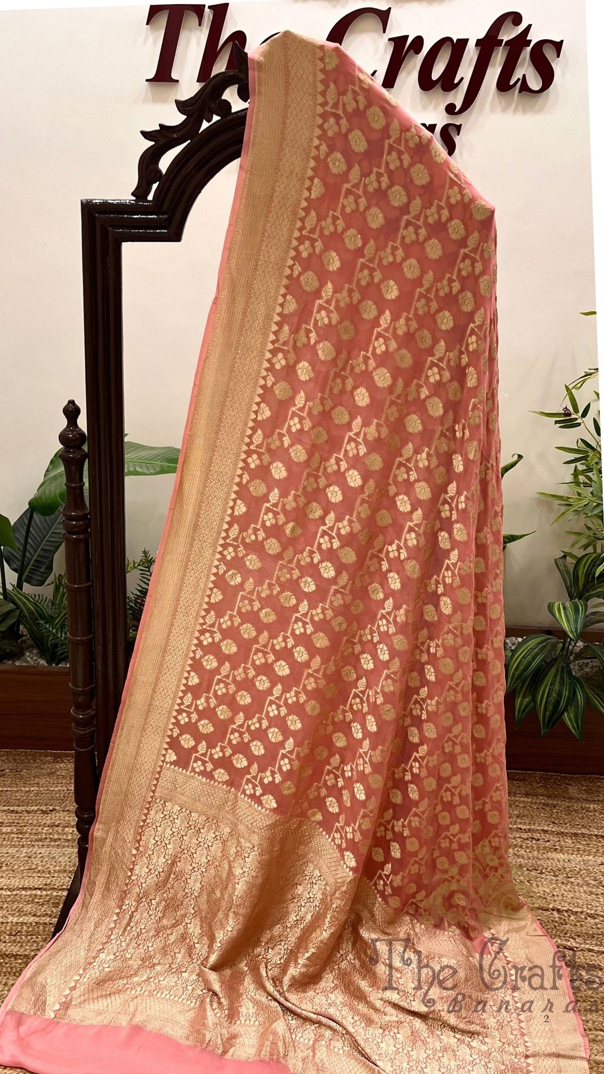 Khaddi Georgette Handloom Banarasi Saree