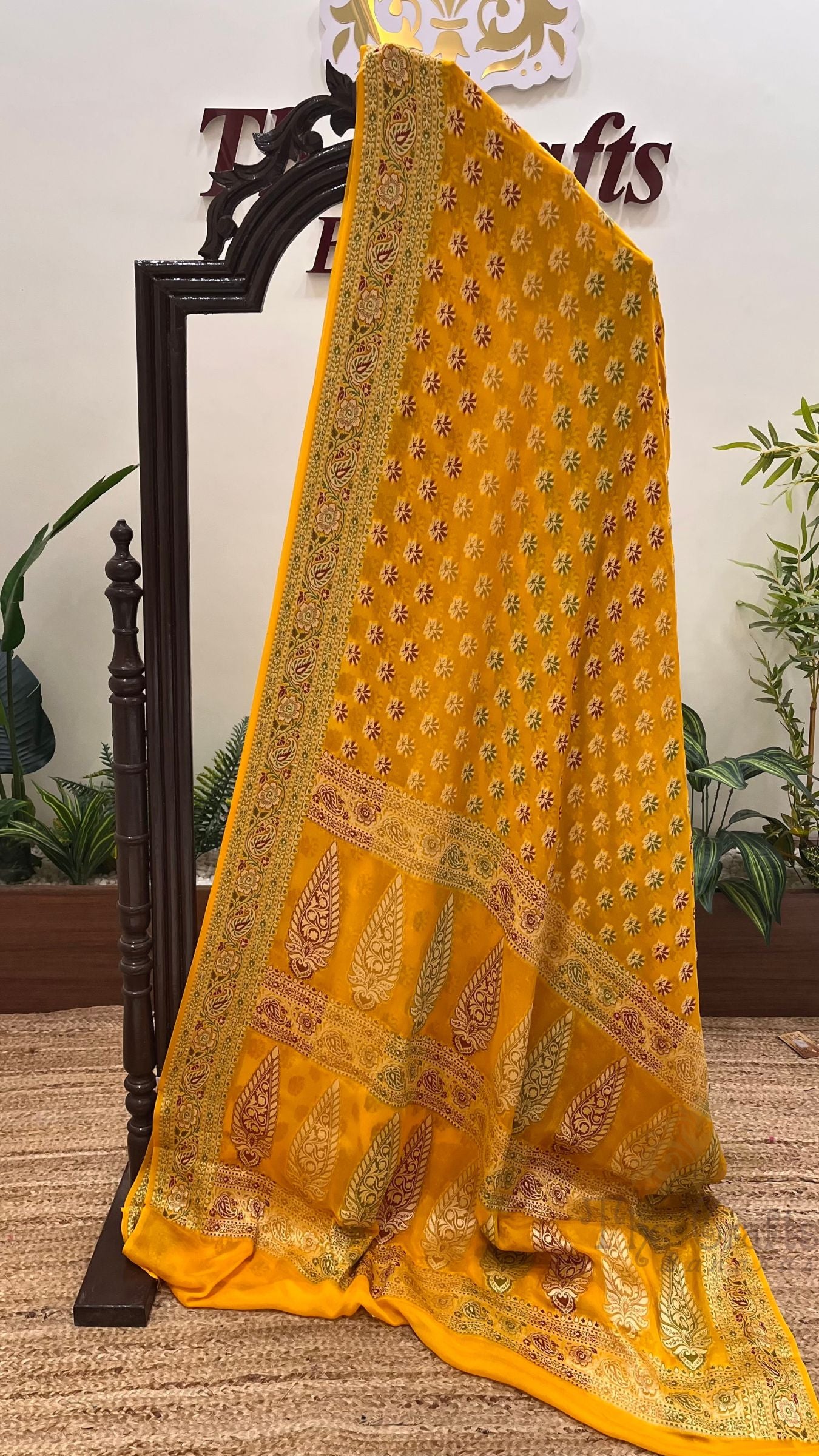 Pure Khaddi Chiffon Banarasi Saree