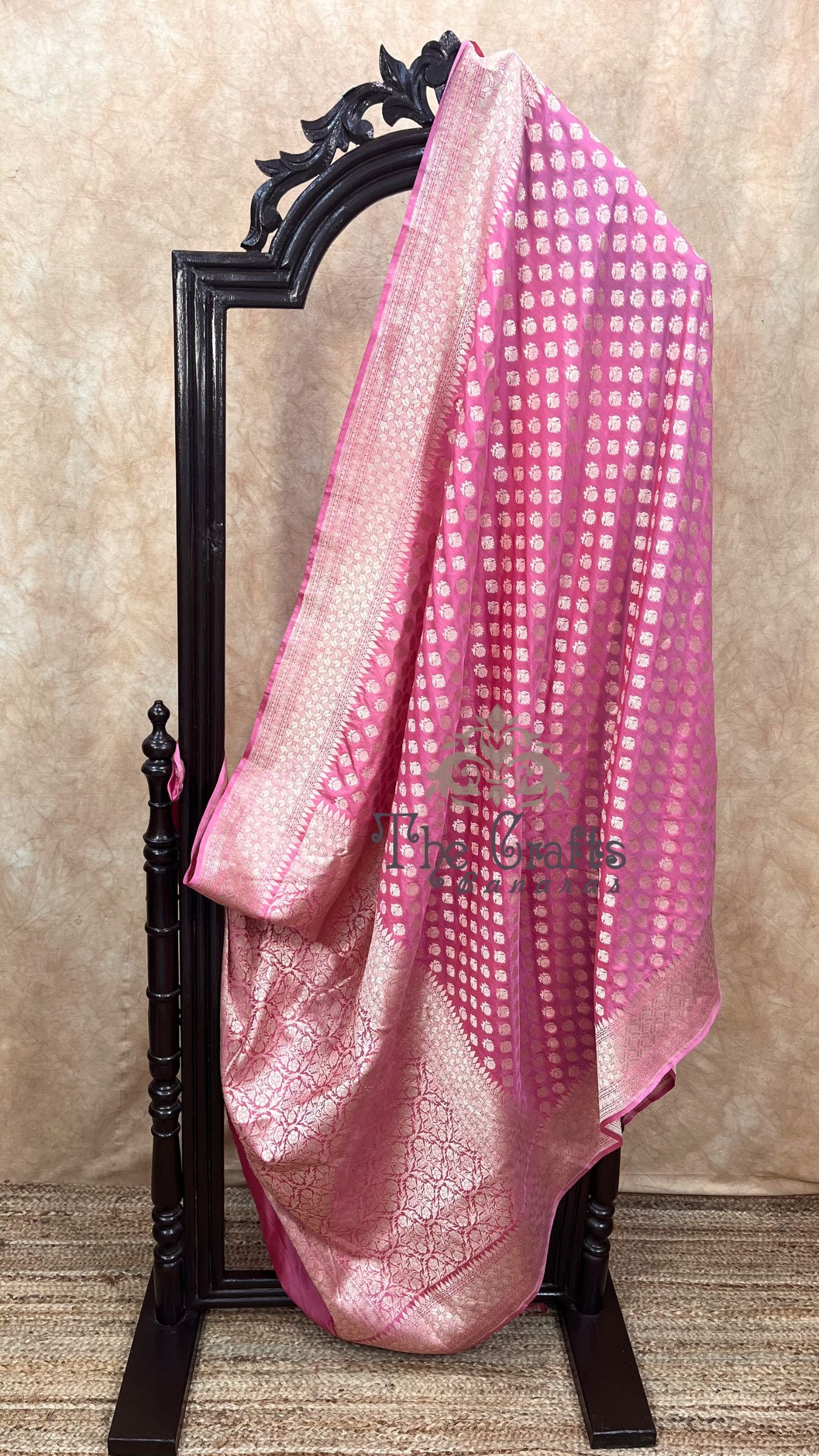 Pure Katan Silk Handloom Banarasi Saree - Jaal work