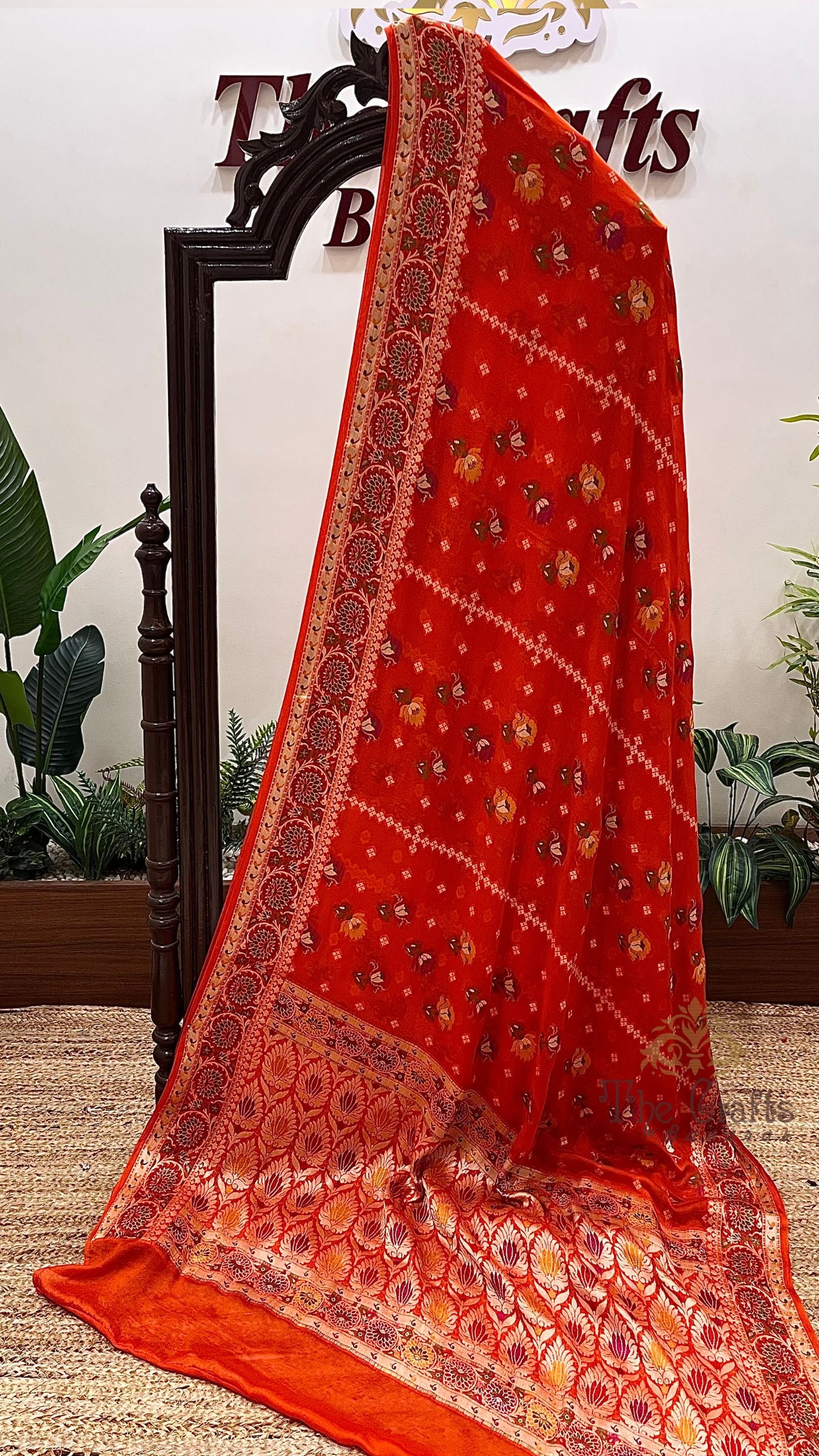 Pure Khaddi Chiffon Banarasi Saree
