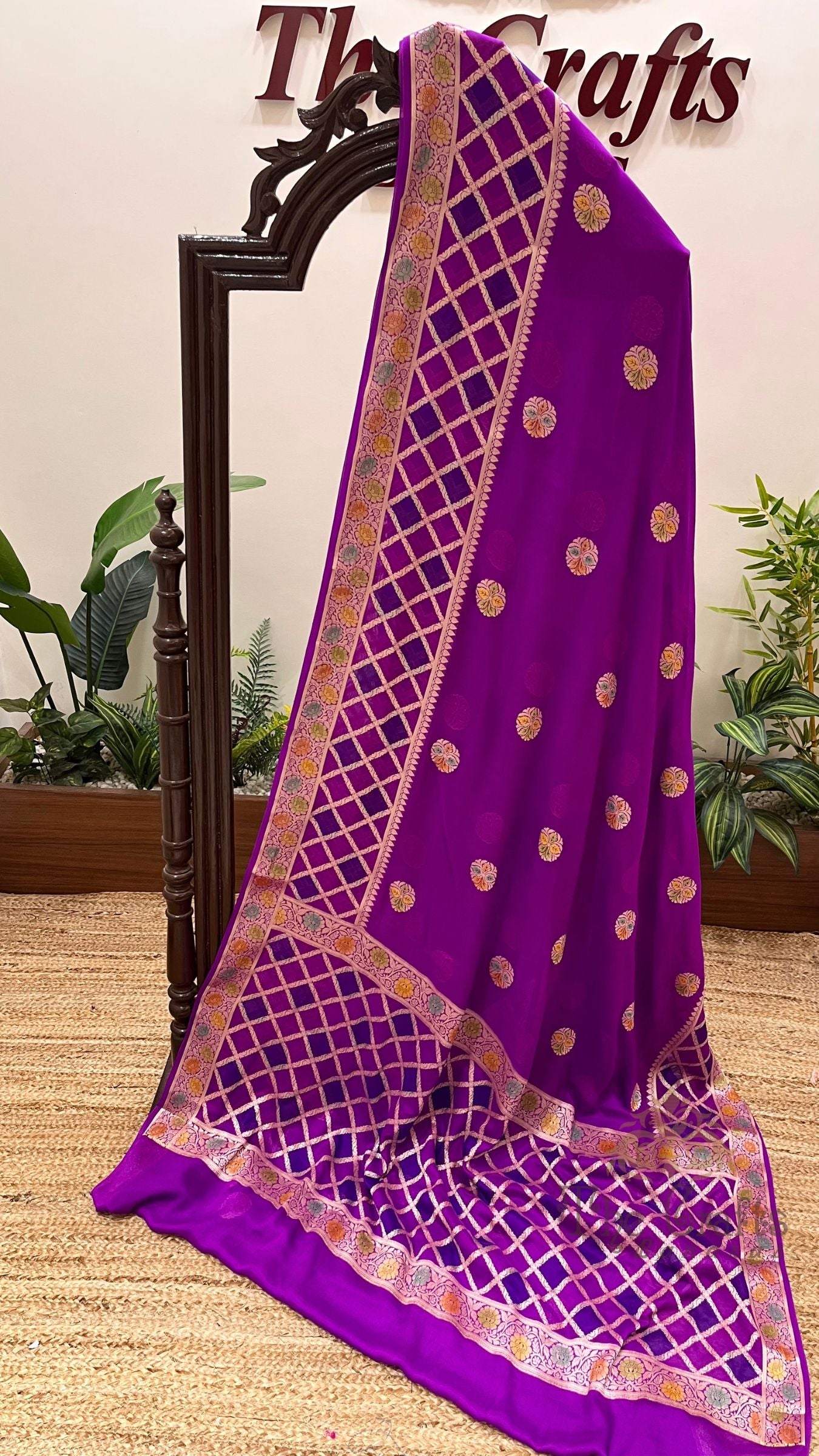 Pure Khaddi Chiffon Banarasi Saree