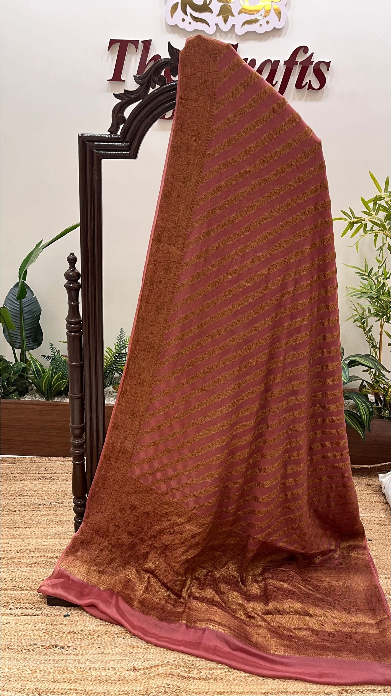 Pure Khaddi Chiffon Banarasi Saree