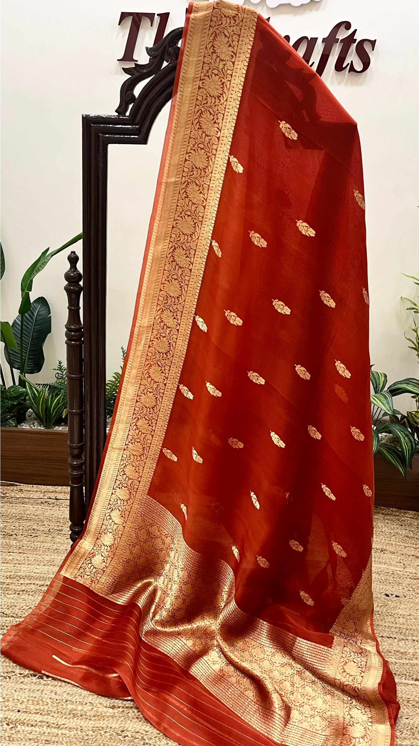 Pure Kora Silk Handloom Banarasi Saree