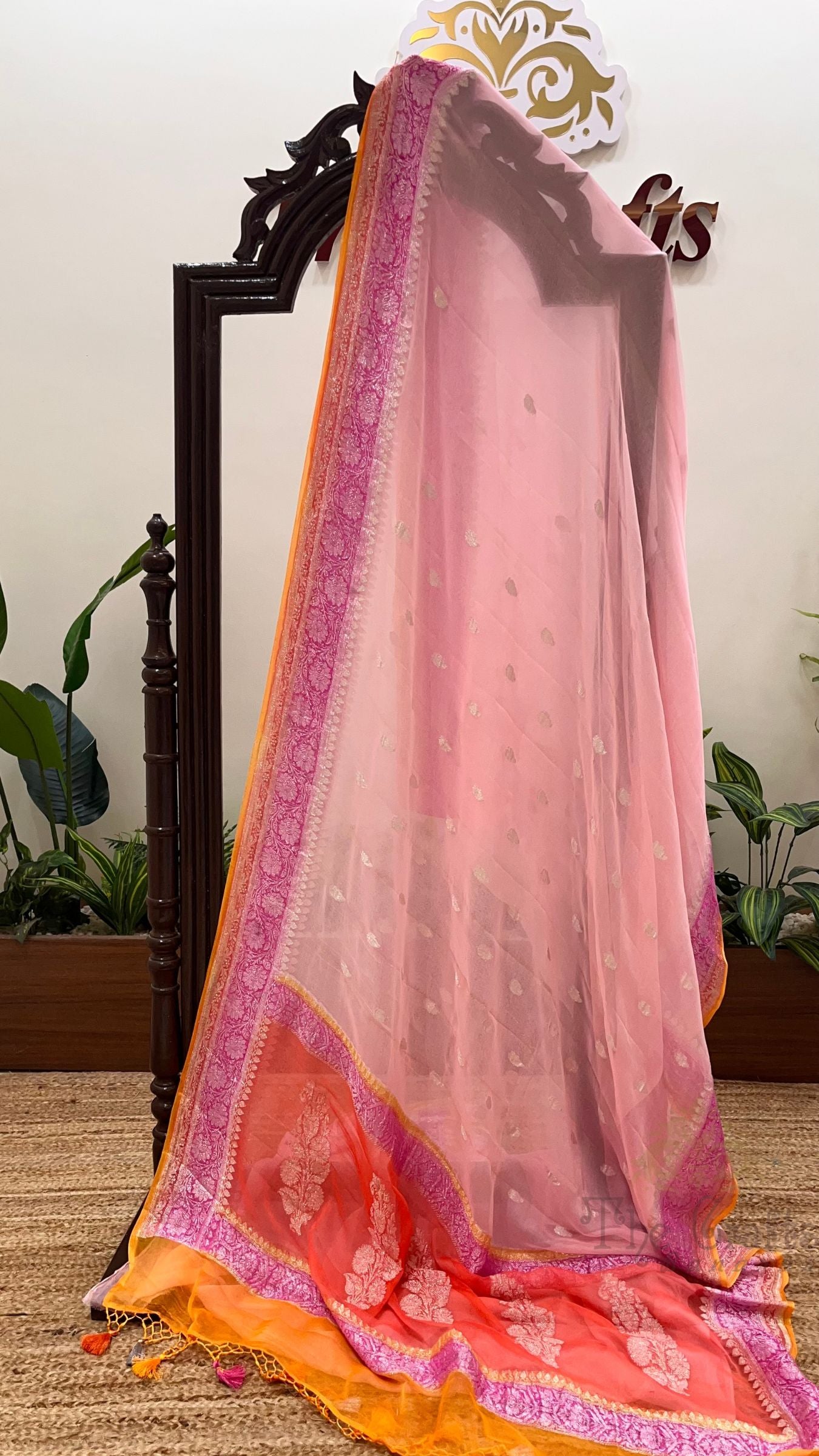 Pure Georgette Handloom Banarasi Saree