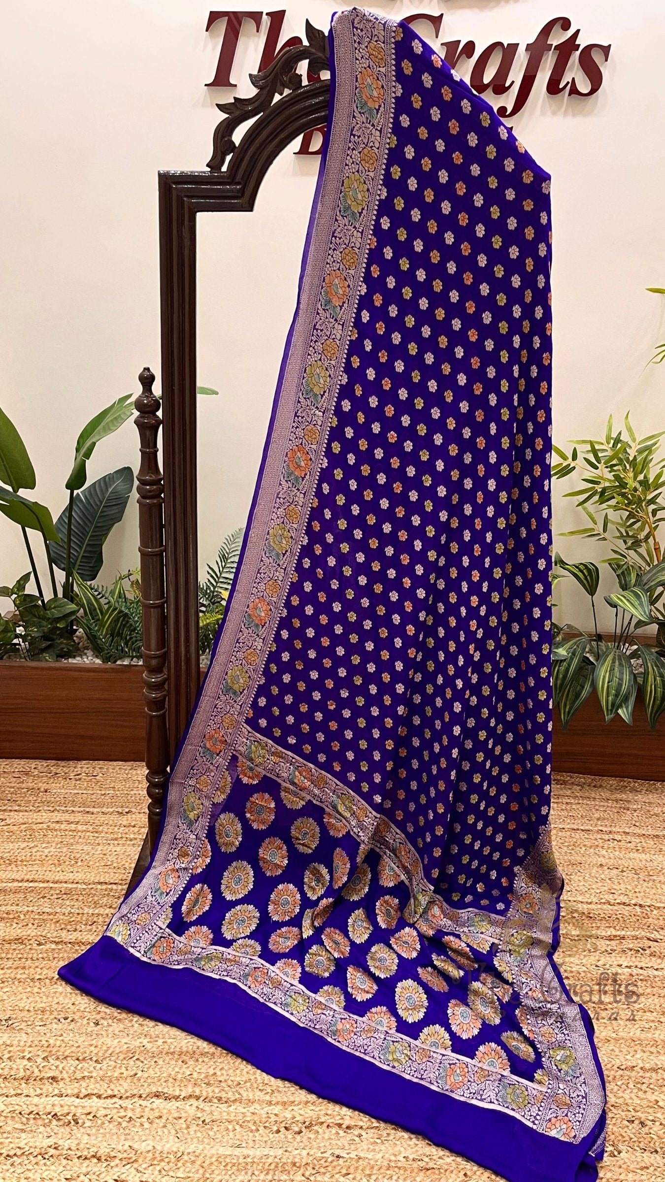 Pure Khaddi Chiffon Banarasi Saree