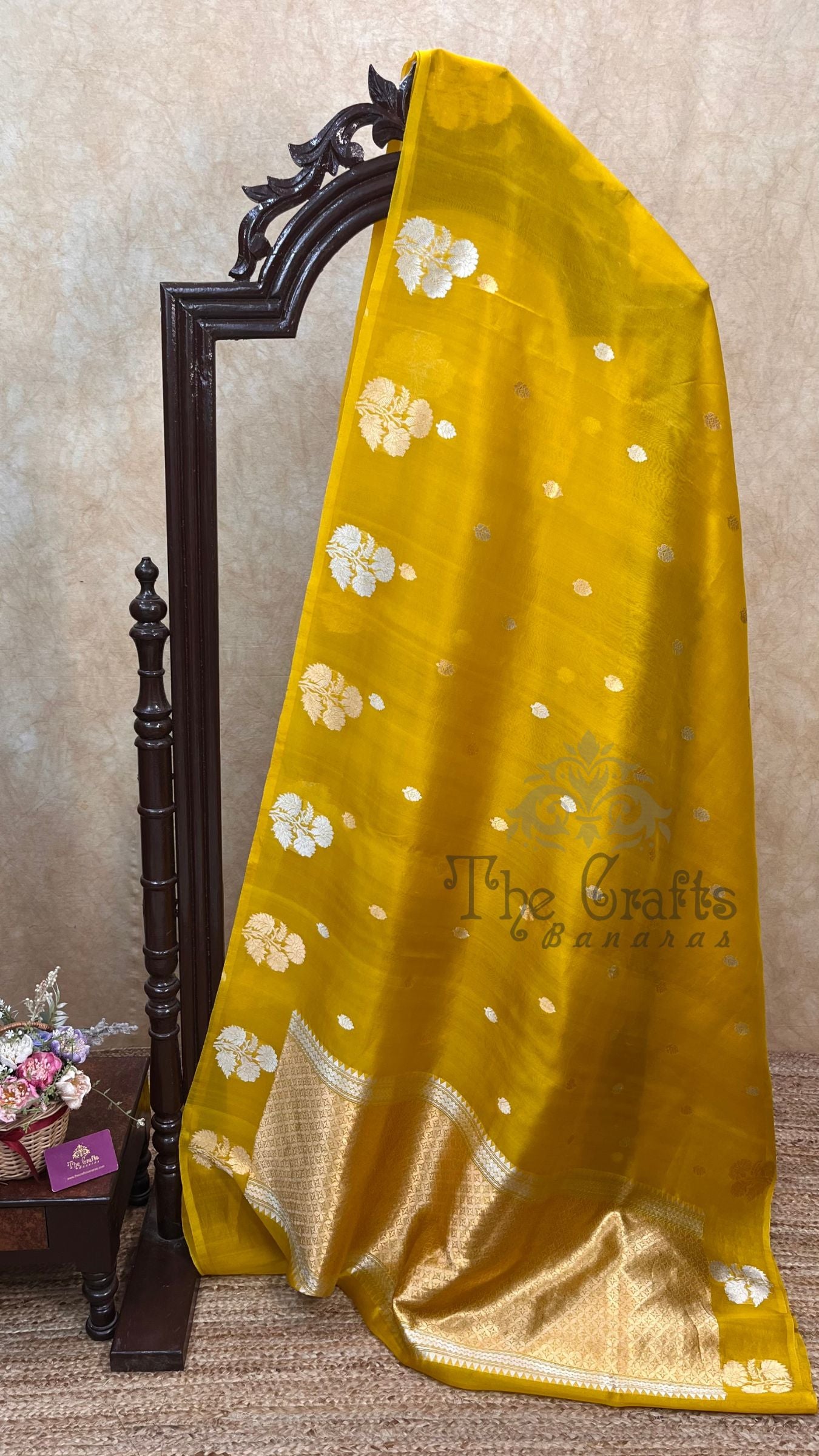 Pure Kora Silk Handloom Banarasi Saree