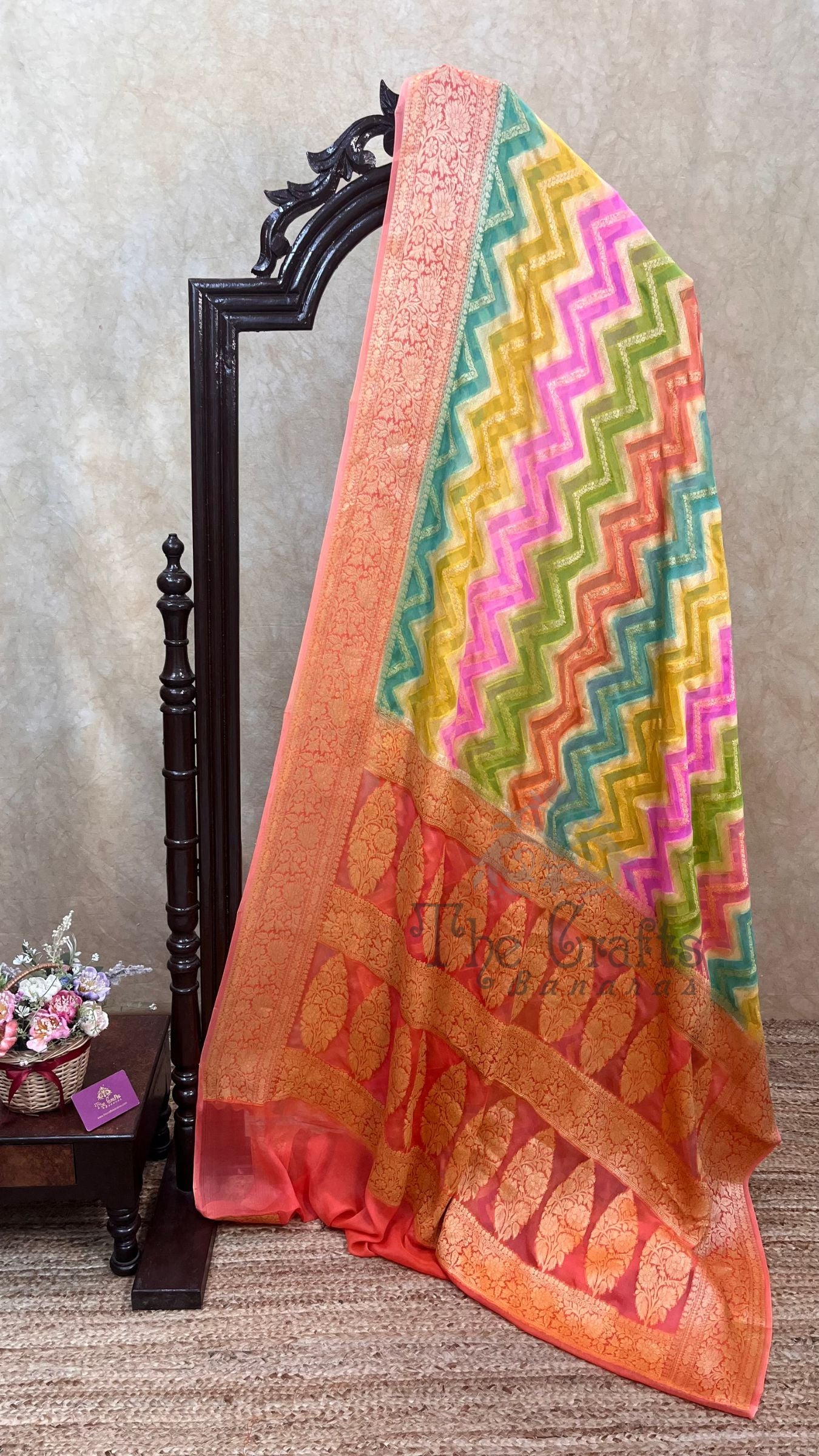 Pure Khaddi Chiffon Banarasi Saree