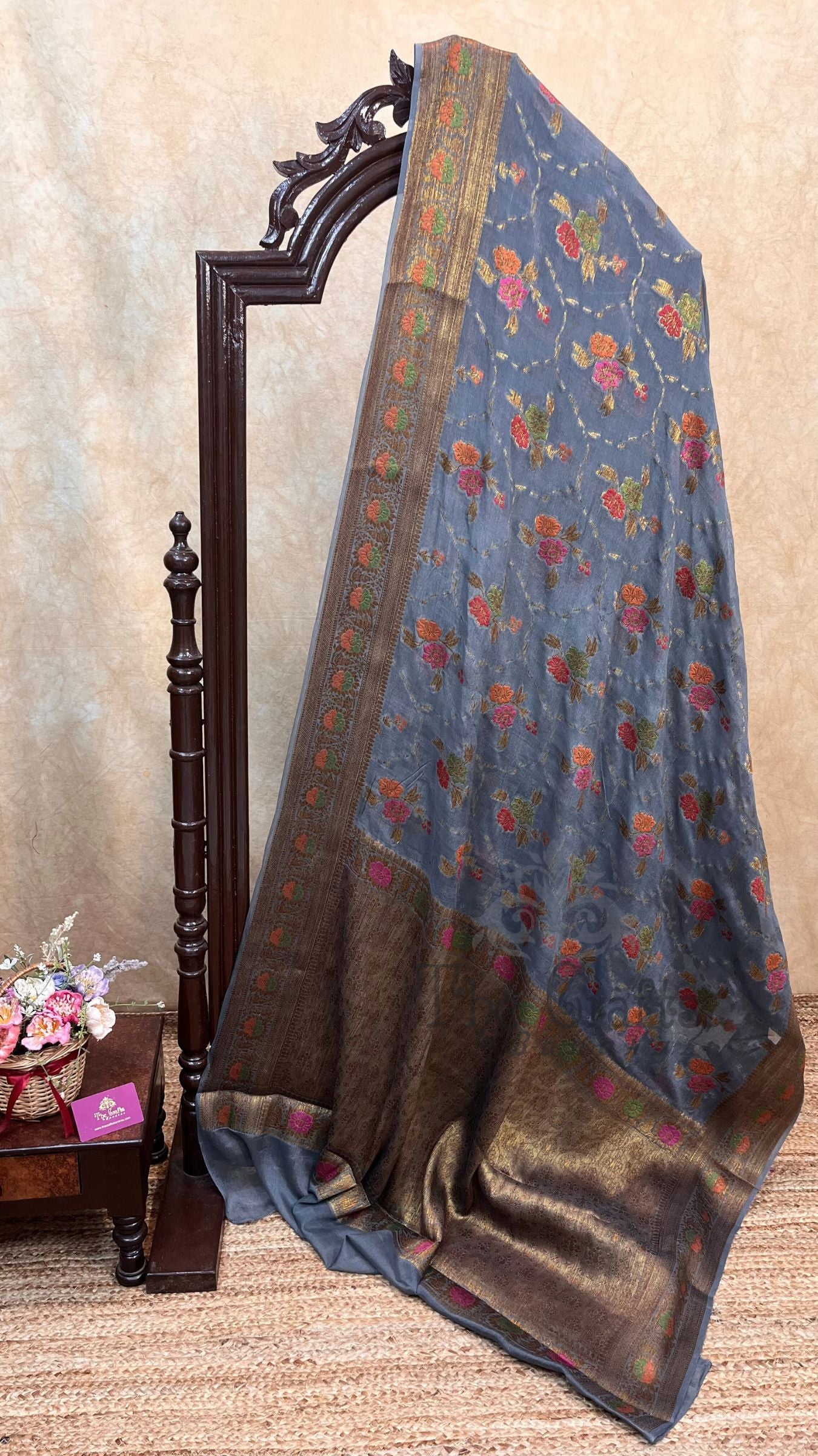 Pure Khaddi Chiffon Banarasi Saree