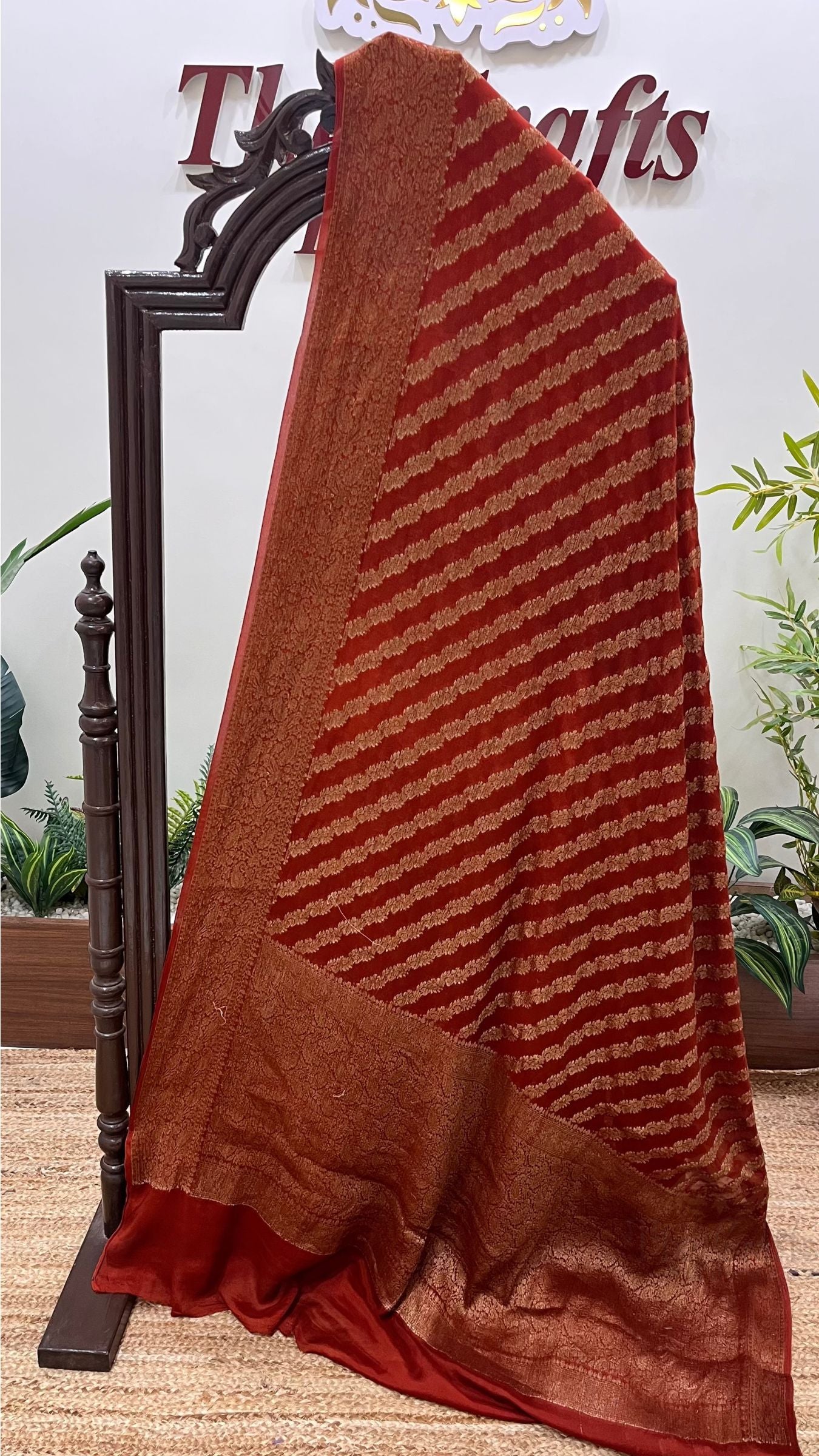 Pure Khaddi Chiffon Banarasi Saree