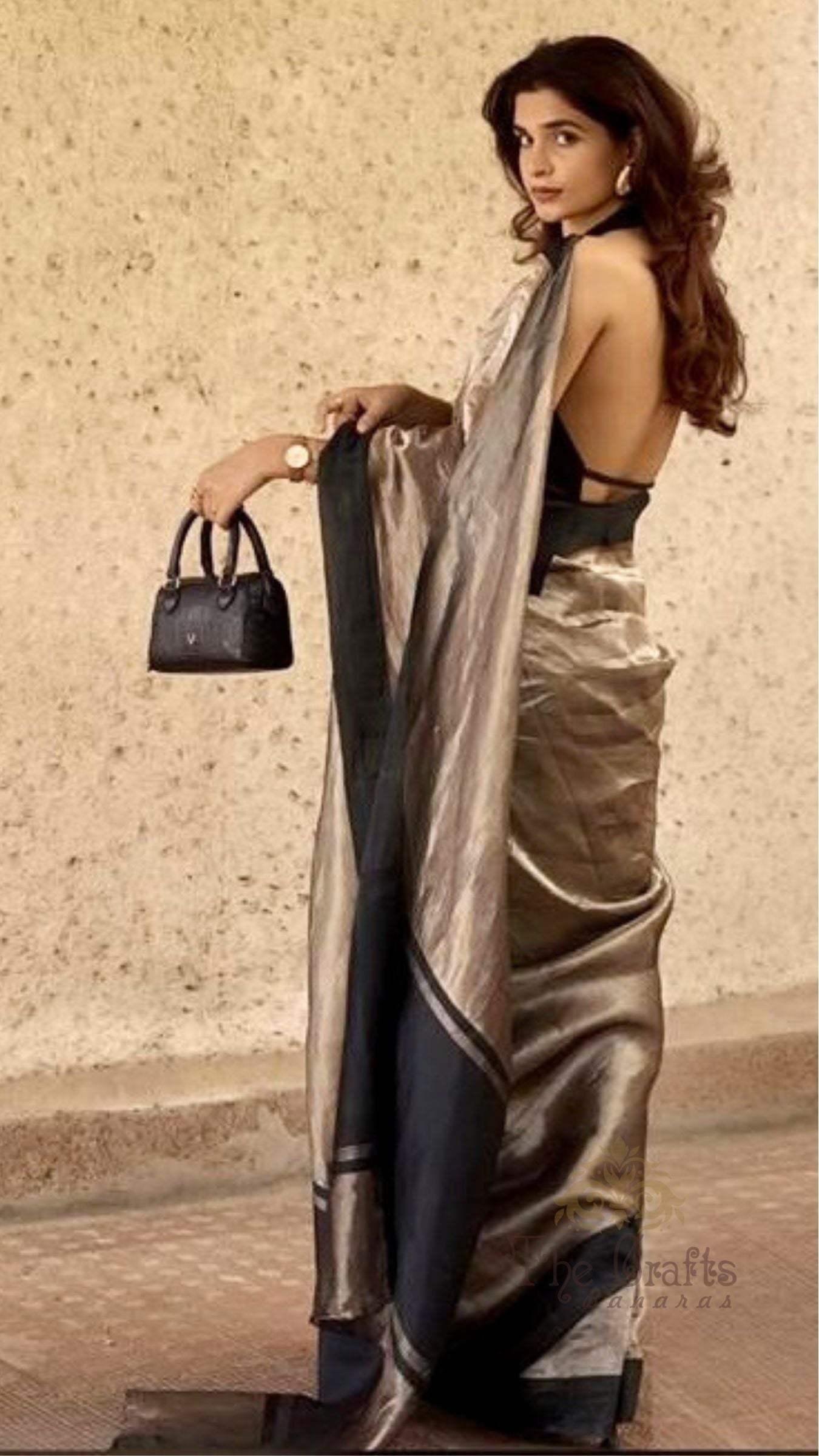 Pure Tissue Silk Handloom Banarasi Saree - with Satin Border