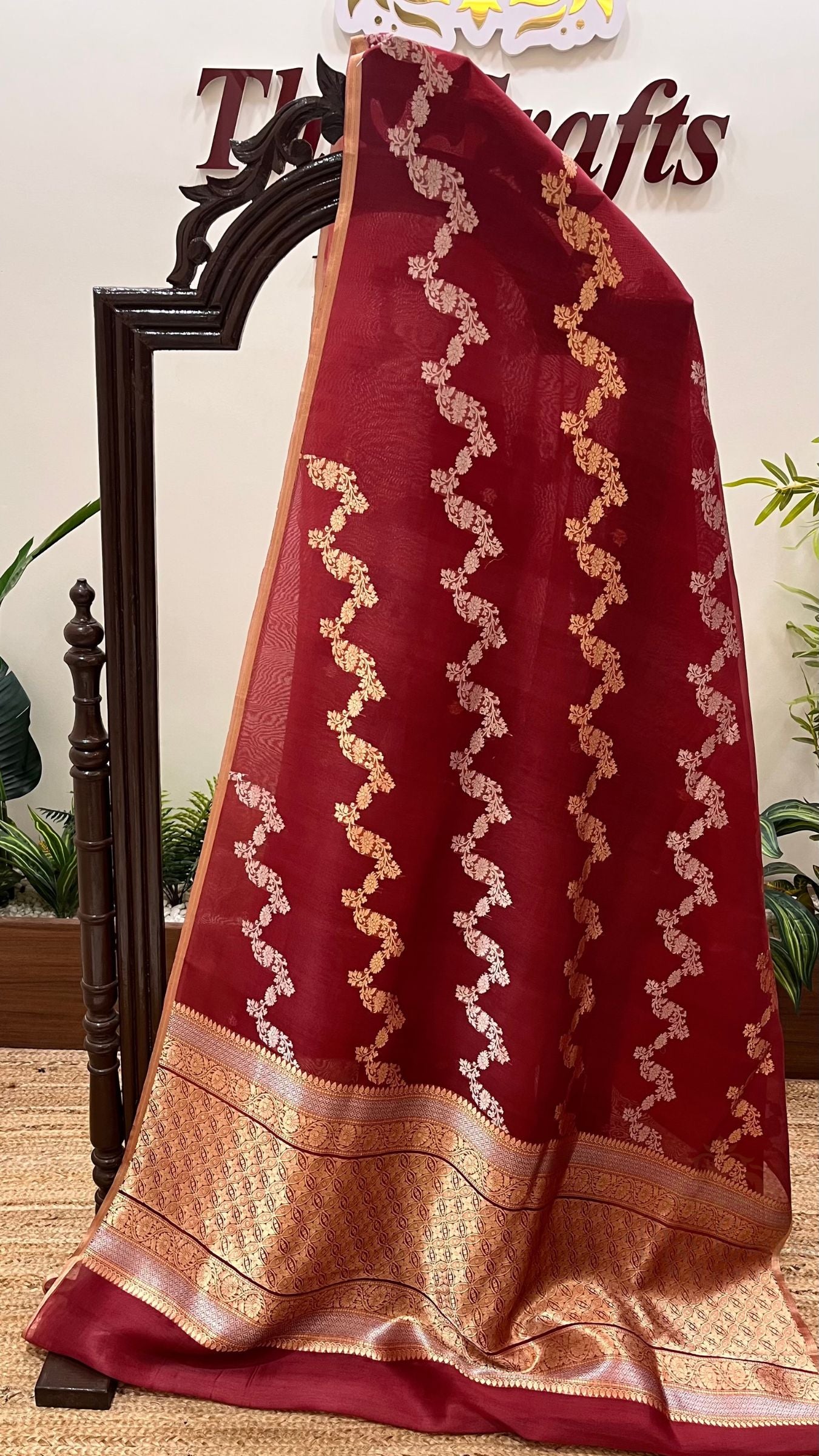 Pure Kora Silk Handloom Banarasi Saree